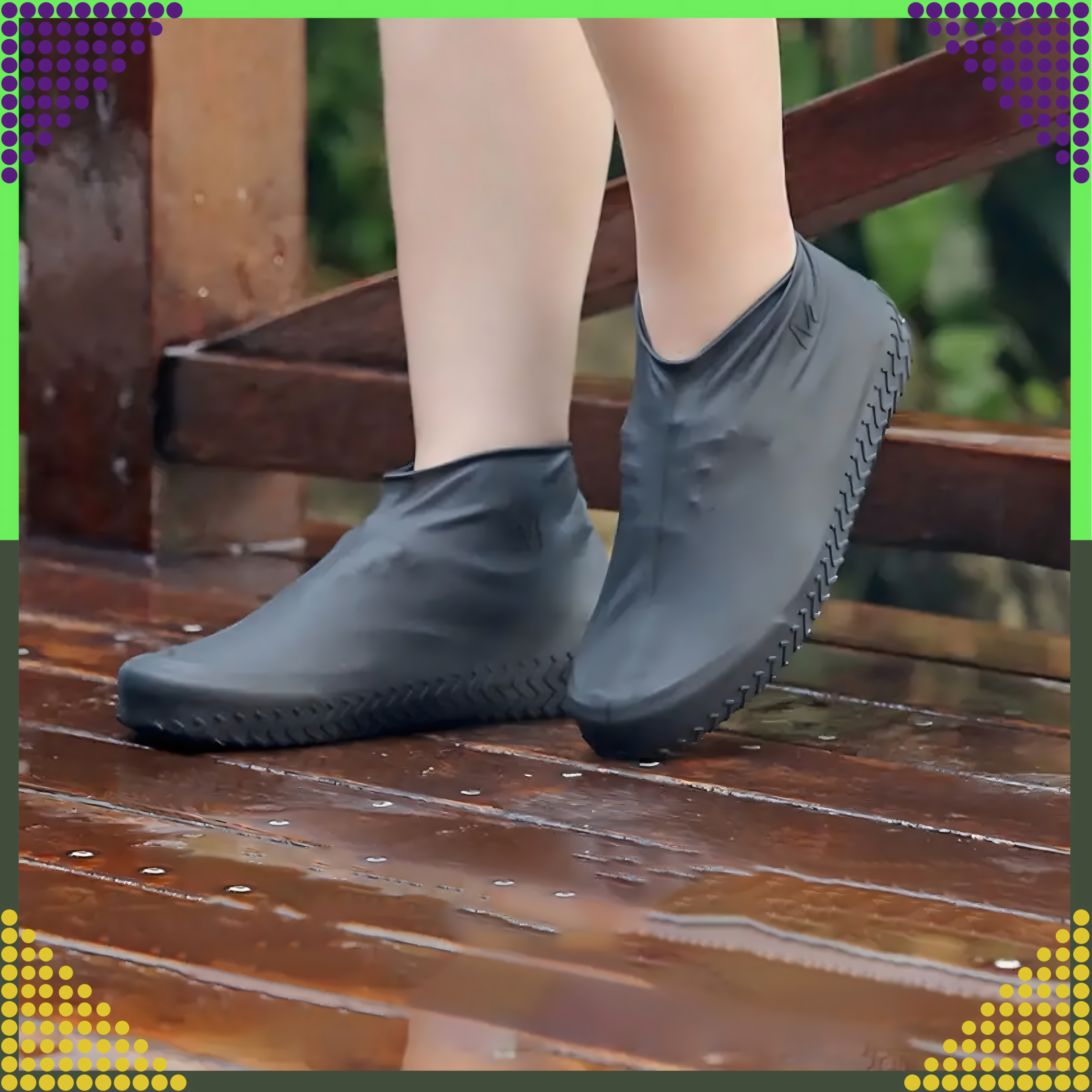 Waterproof Rain Shoe Covers Anti-Slip Rain Boots S