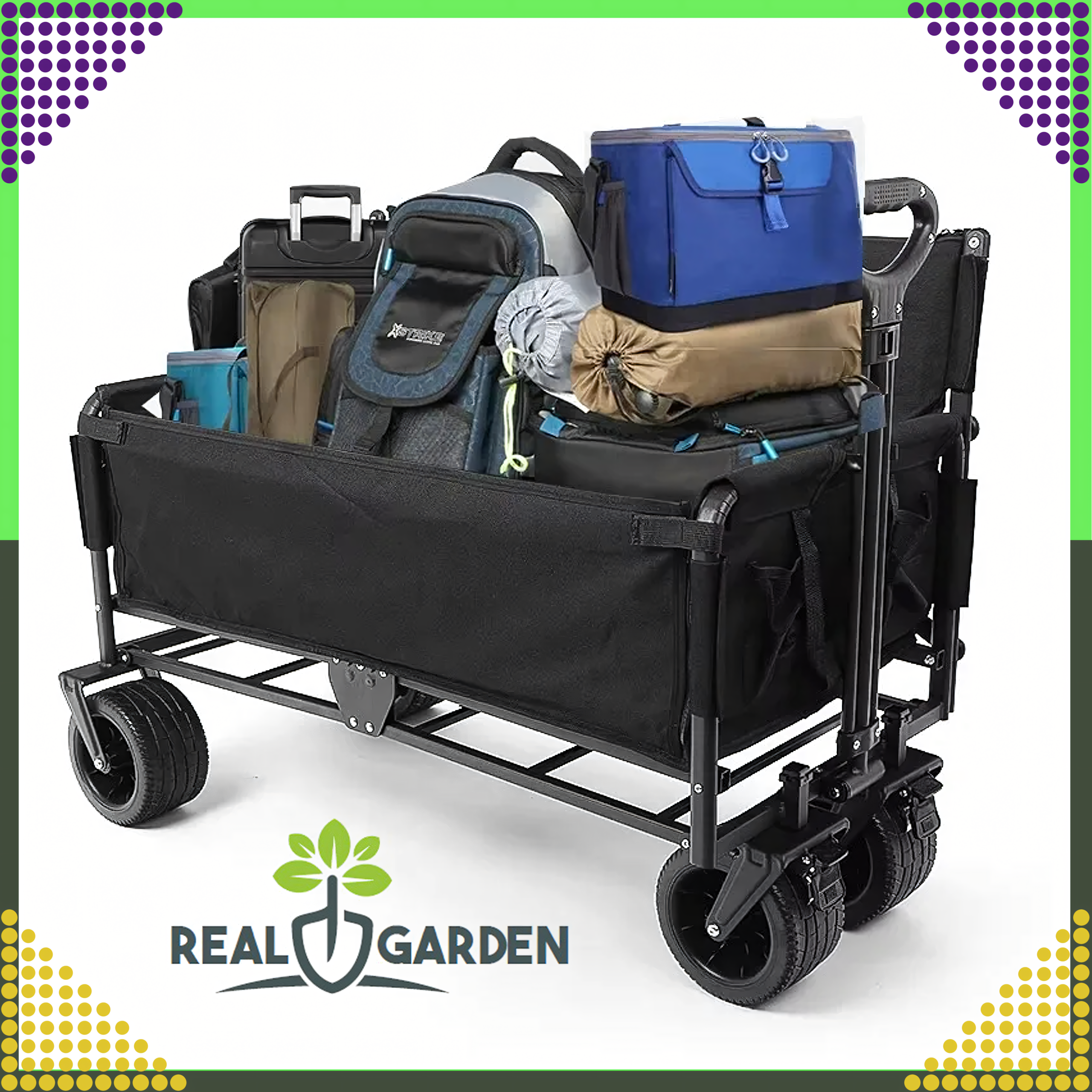 Kokkupandav rannakalastuse transpordikäru XL rattaga ja istmega