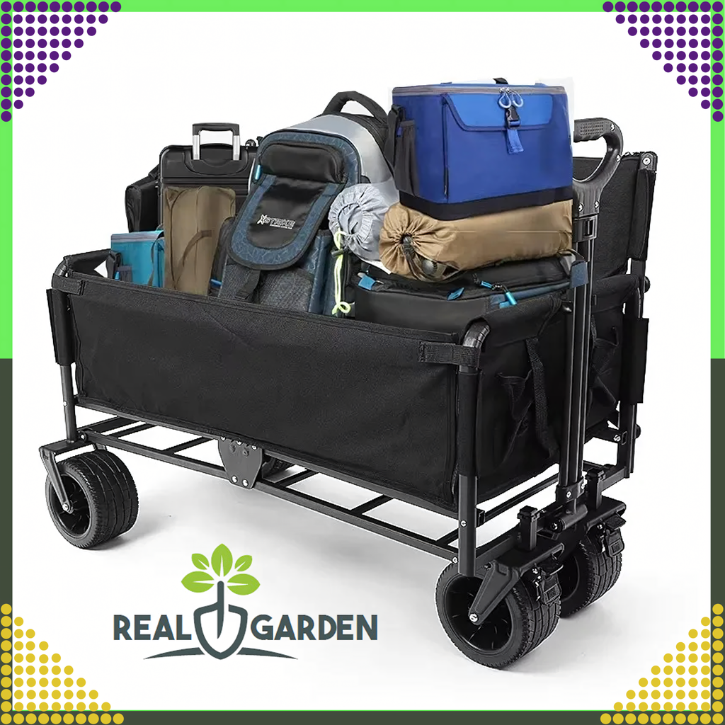 18 x kokkupandav aiandus-, ranna- ja kalastuskäru XL rattaga ja istmega