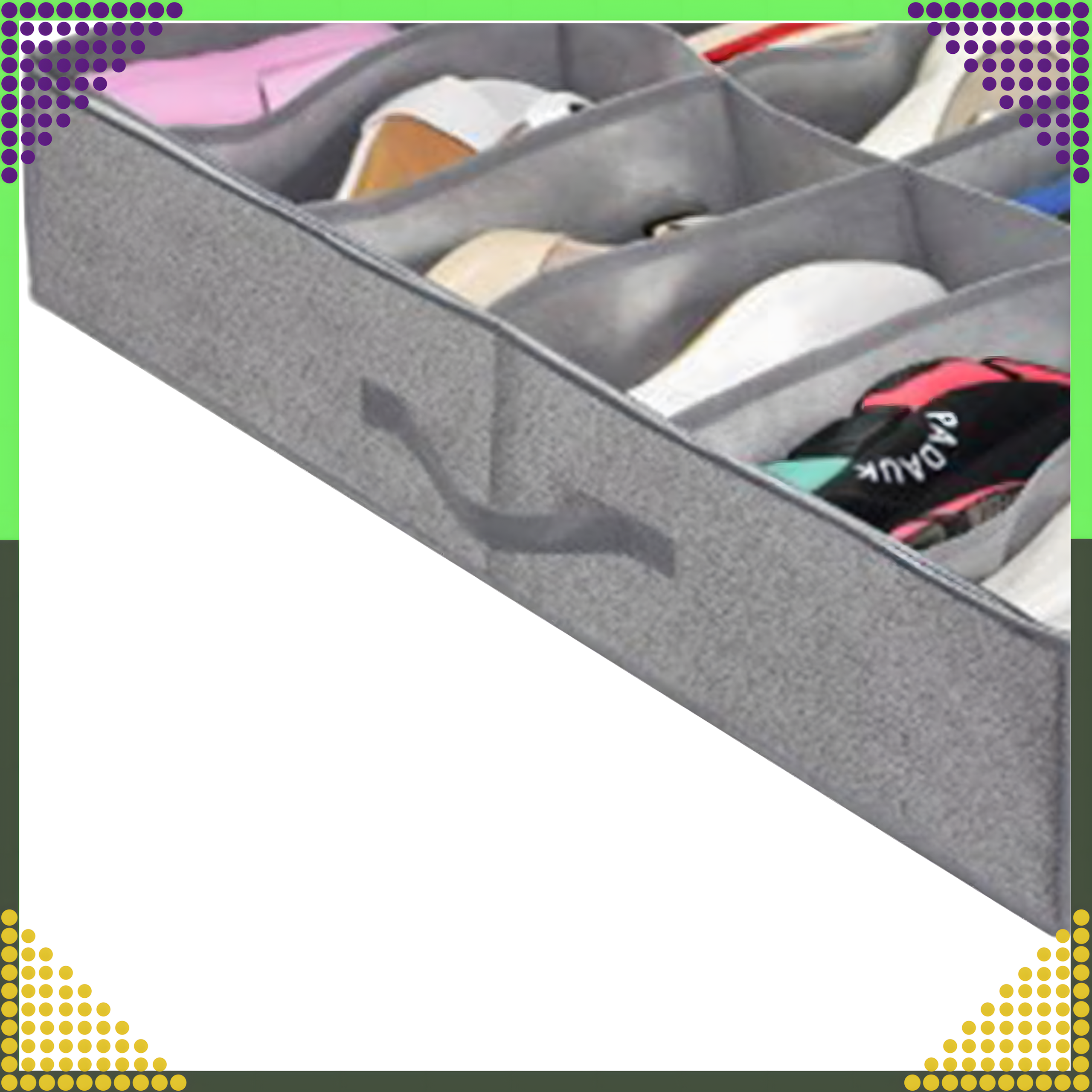 Organizer for Shoes Under Bed Foldable Clothes Box for Wardrobe with Zipper
