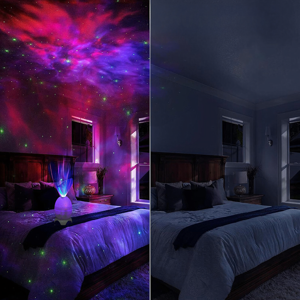 Dinosauruse Muna Täheprojektor koos Galaktika Kõlariga USB LED Öövalgusti