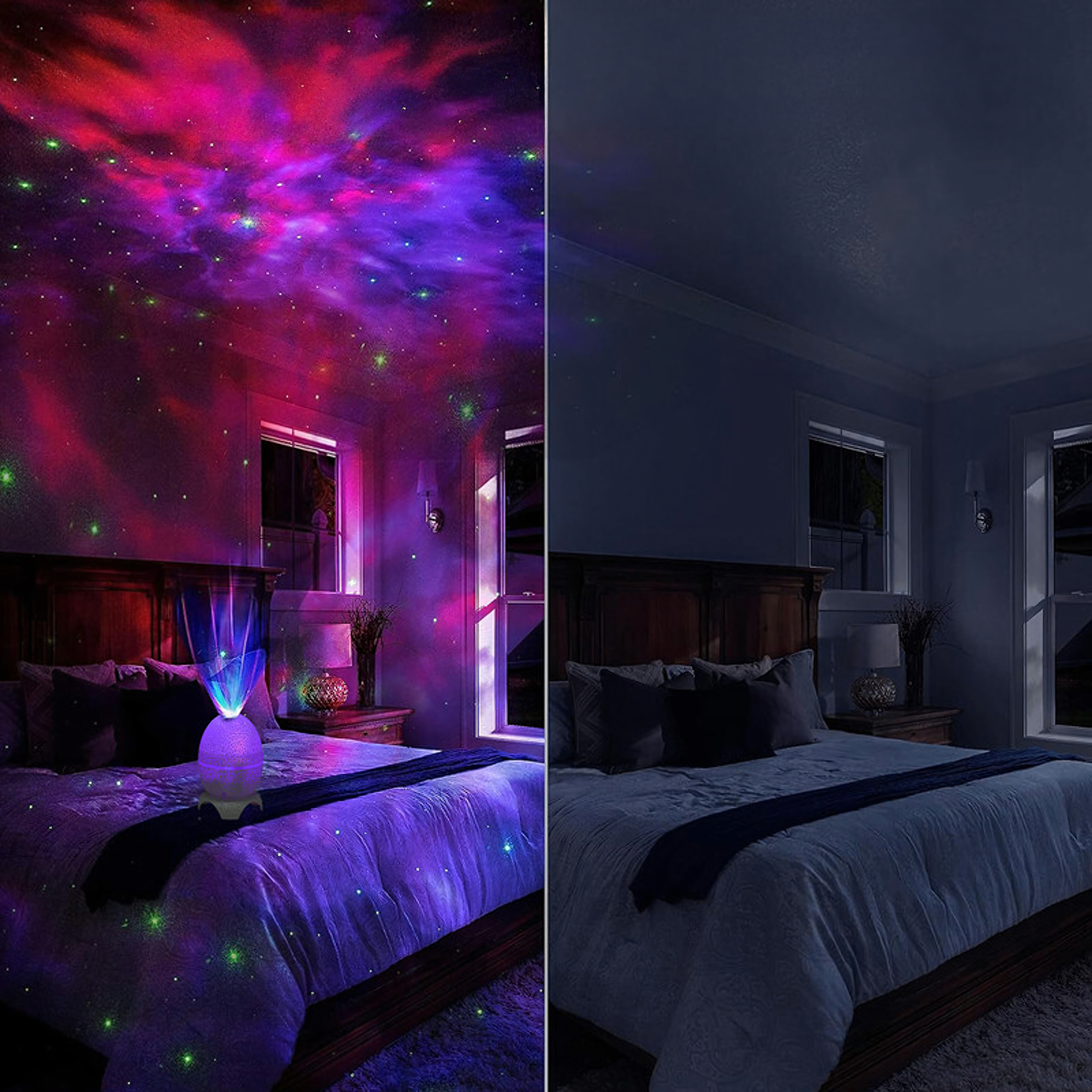 Dinosauruse Muna Täheprojektor koos Galaktika Kõlariga USB LED Öövalgusti