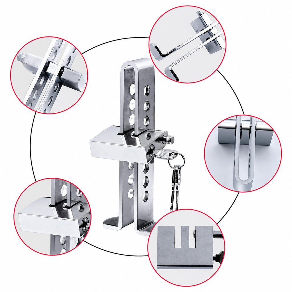 Steel Anti-Theft Clutch and Brake Pedal Lock for Car