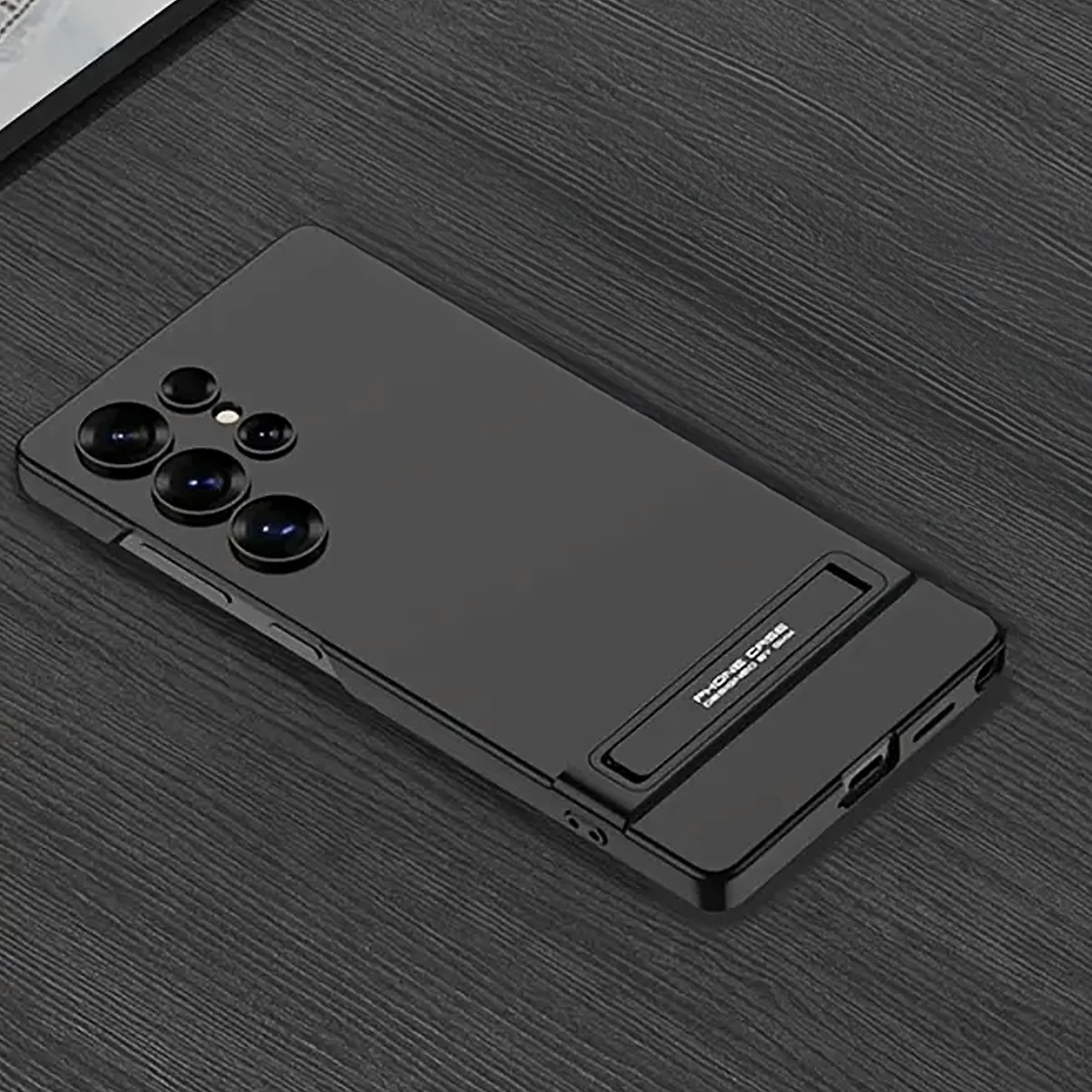 Õhuke kaitsev tagakaas alusega Samsung S24 Ultra Black jaoks