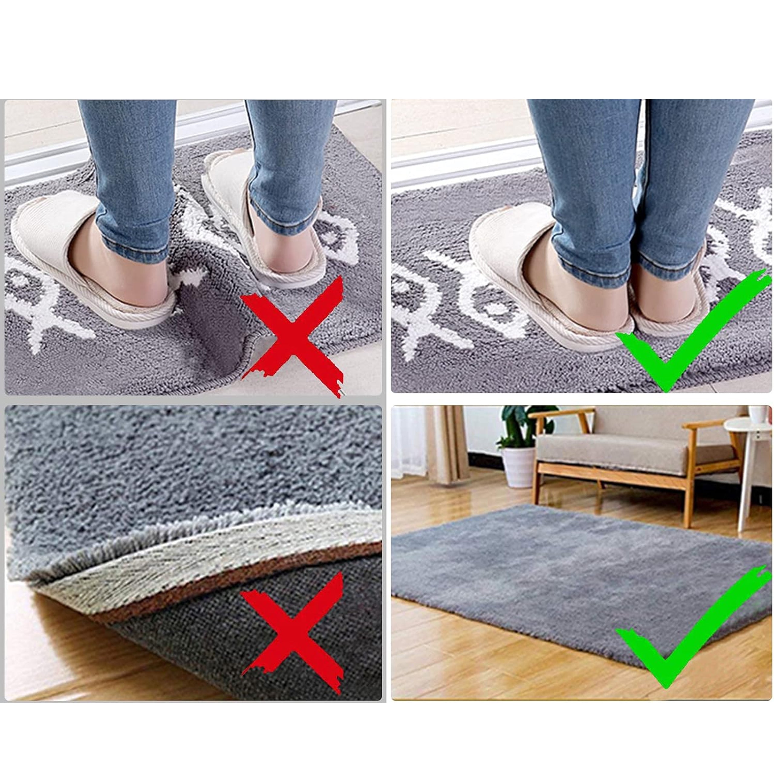 Anti-Slip Carpet Pads Stickers Set 4 pcs