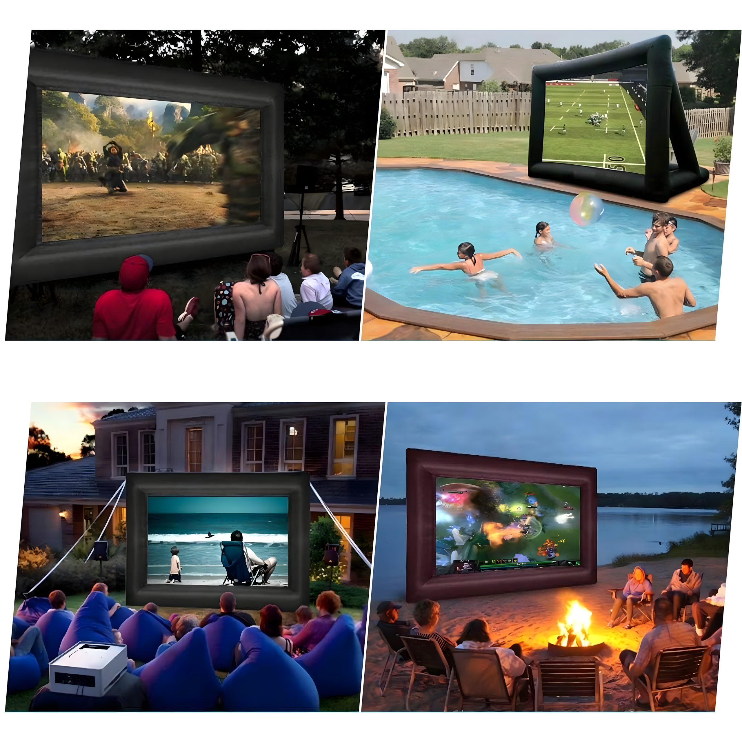 Large Inflatable Movie Projection Screen for Projector with Blower
