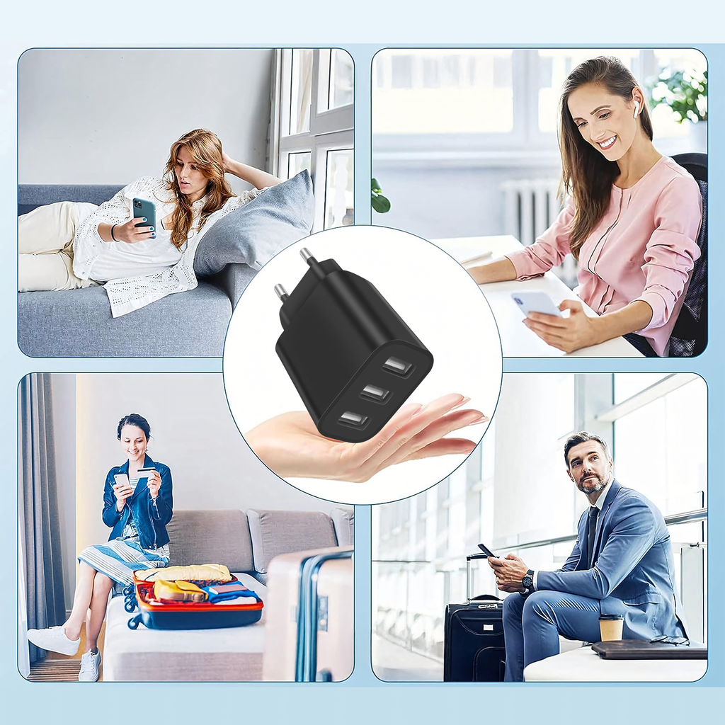 Strong Cube seinalaadija 3 x USB universaalne USB 3 porti 5V 3.4A