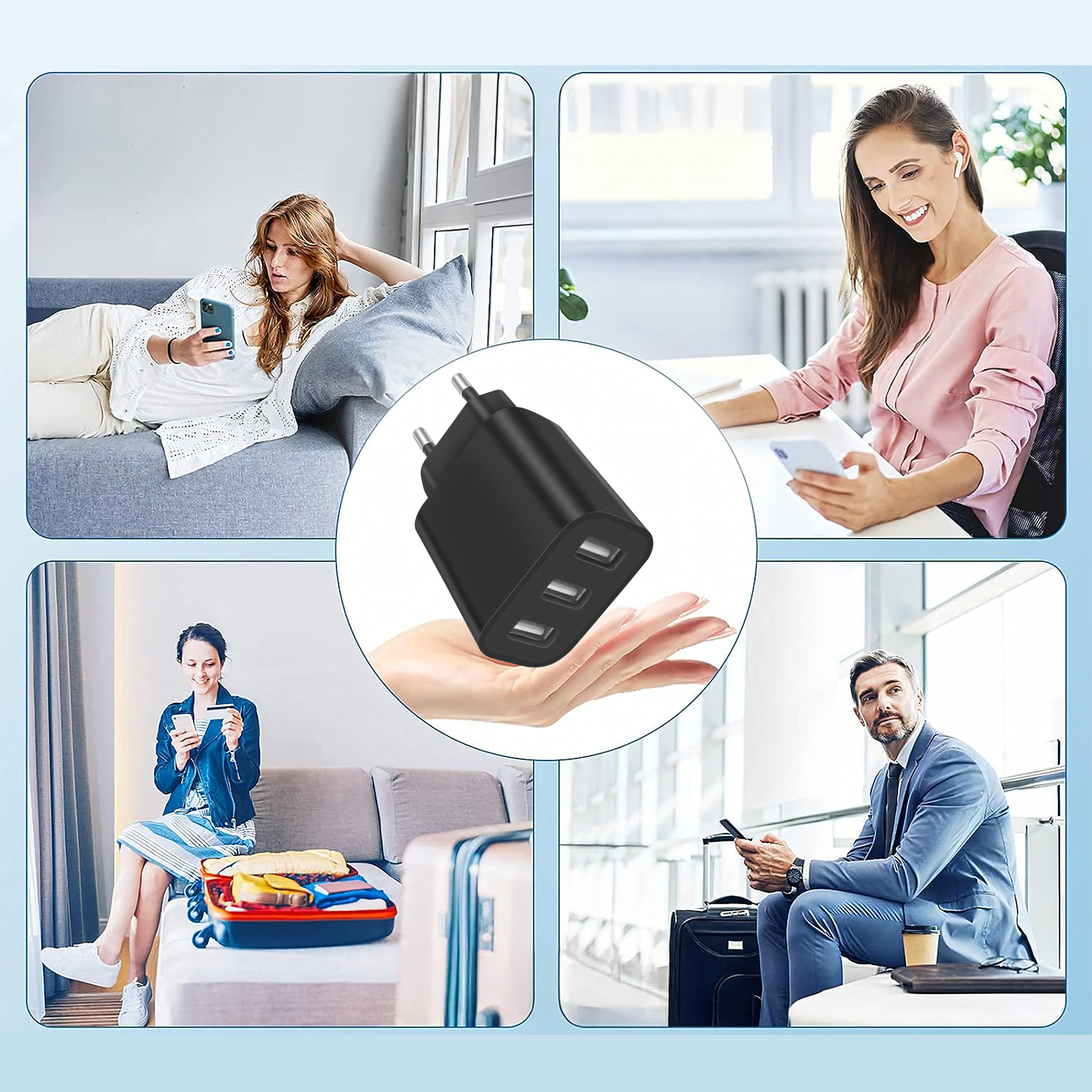 Strong Cube seinalaadija 3 x USB universaalne USB 3 porti 5V 3.4A