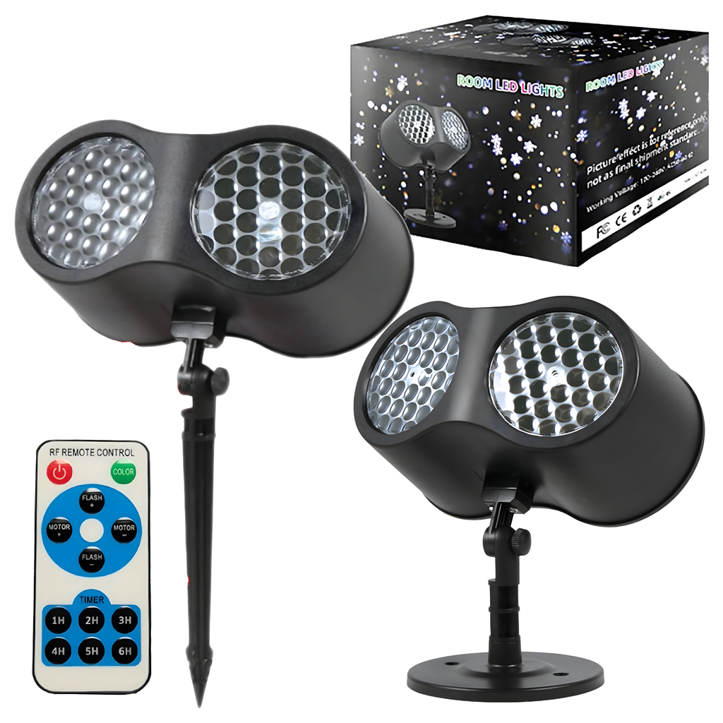 LED Laser Christmas Projector Snowflake Pattern Home Spotlight