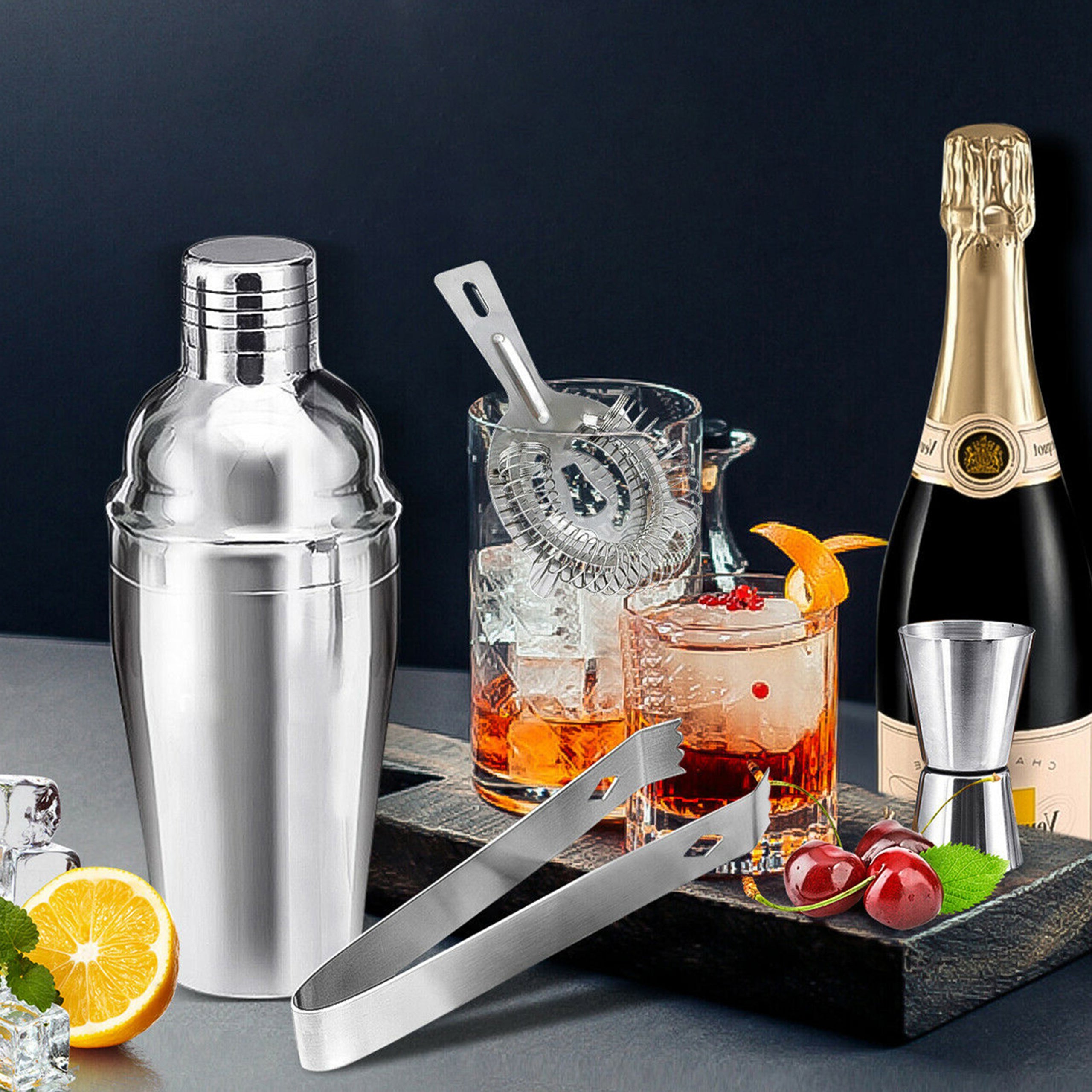 Professional 7-Piece Bar Set with Shaker and Stand