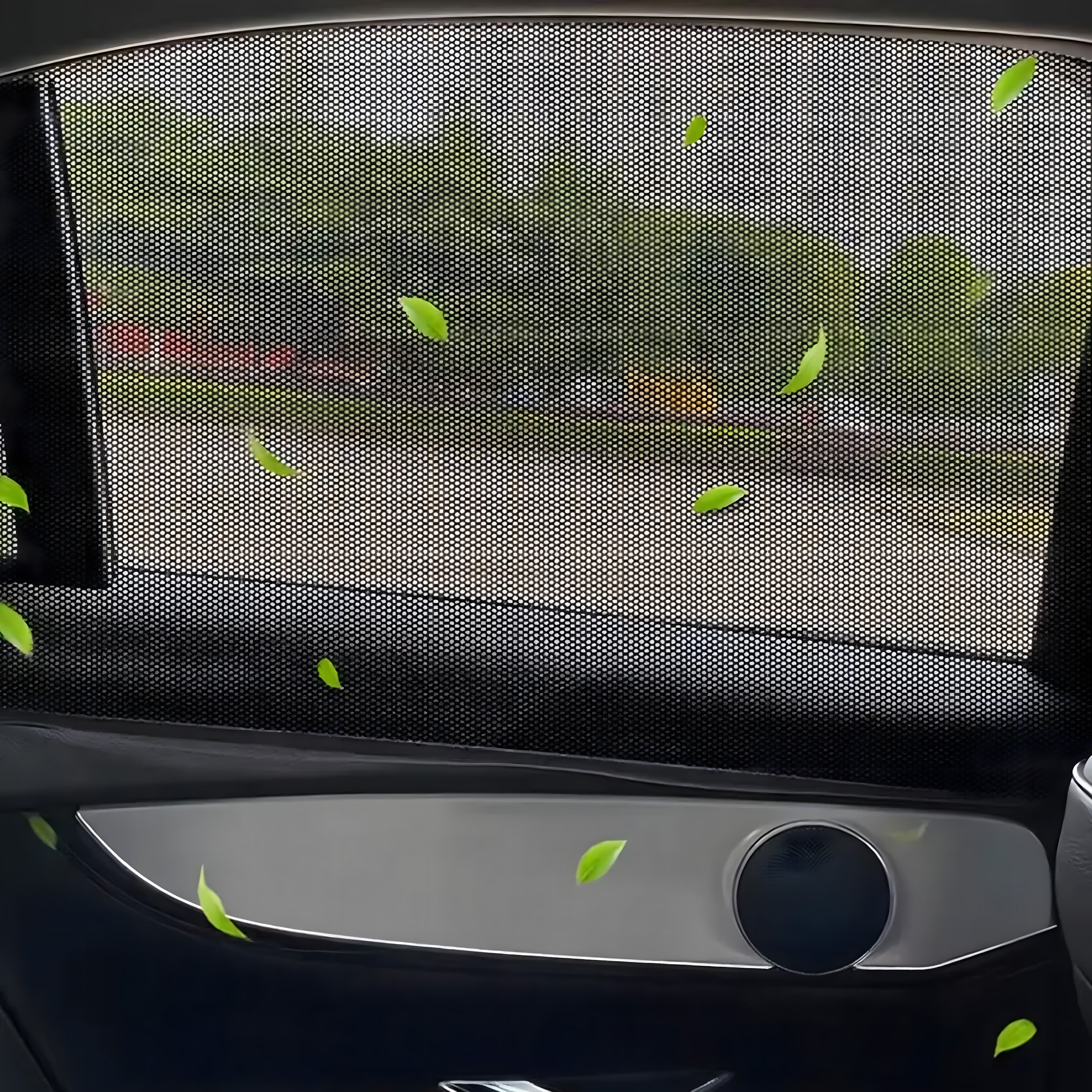 4 x Roller Blinds Sun Visor Mosquito Net for Car Window Curtains