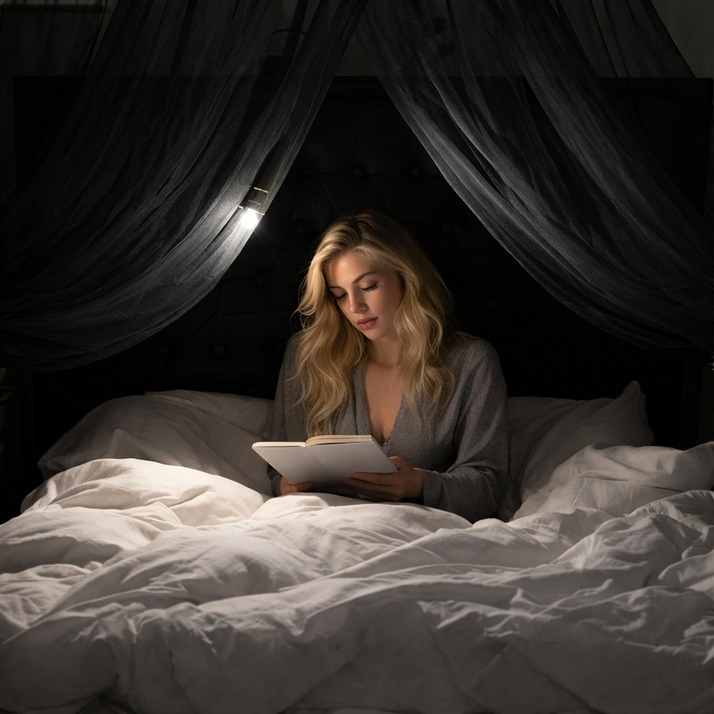 Sääsevõrk-katus voodile, suur putukavõrk kardin