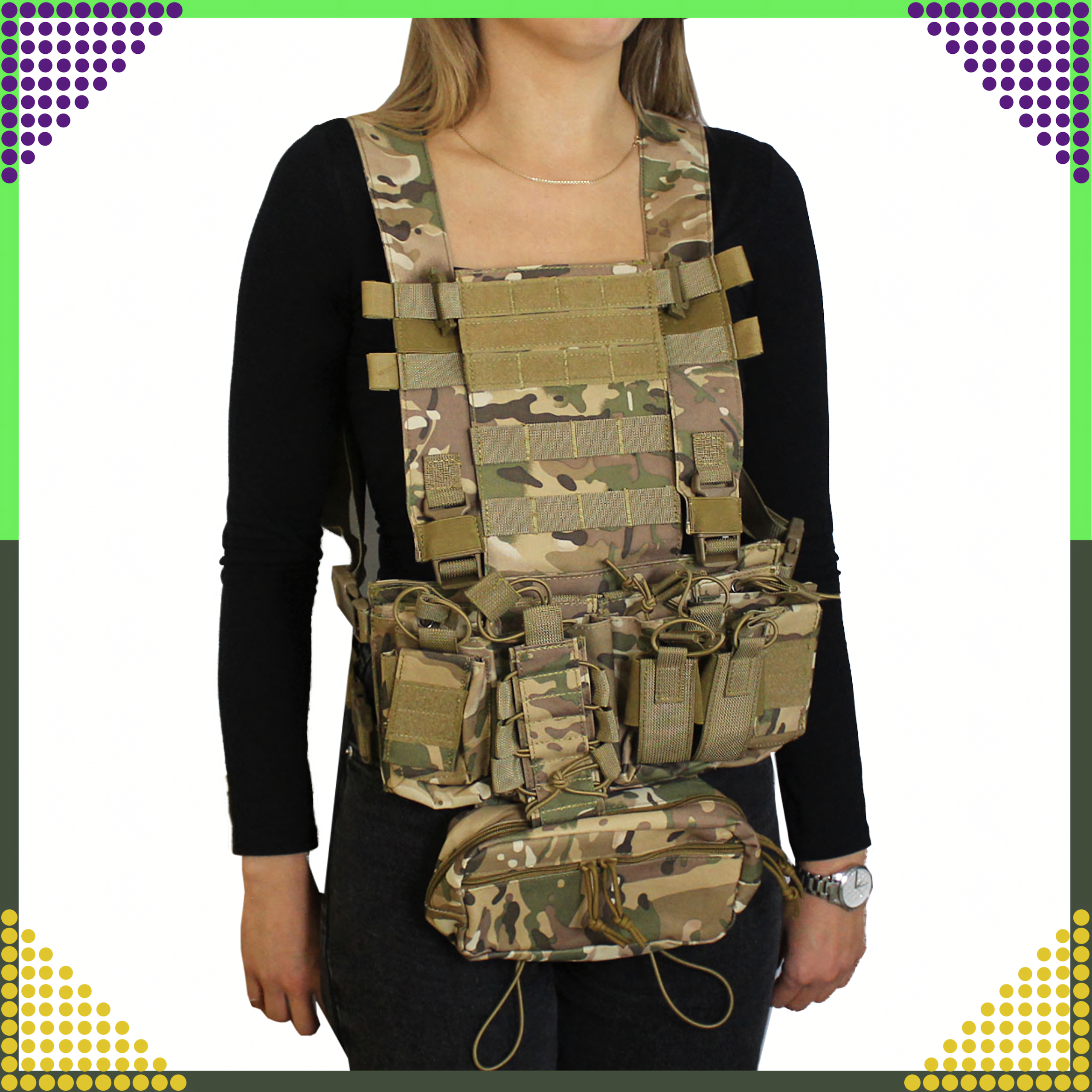 Tactical Military Protective Molle Vest Lightweight Airsoft Airsoft Dispenser