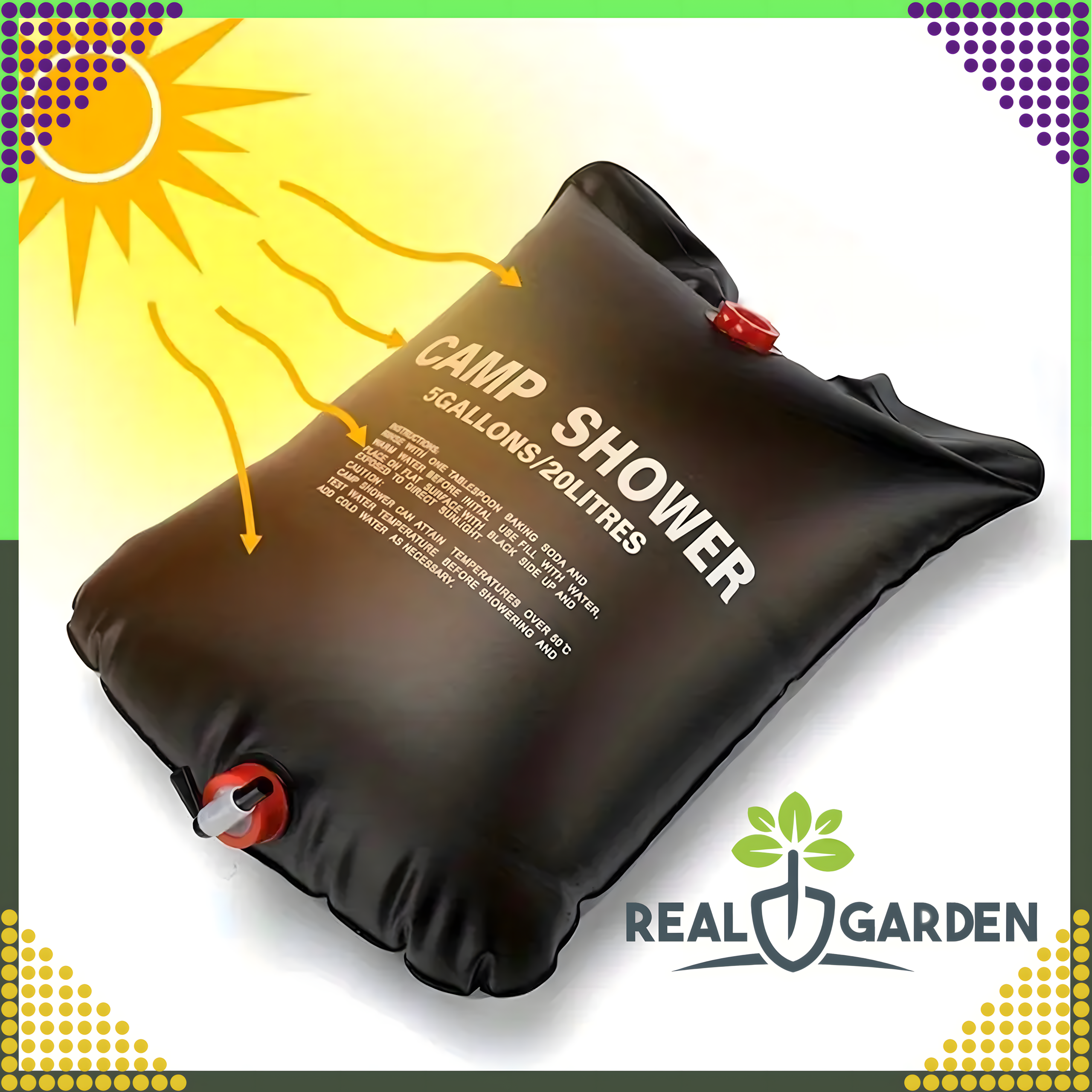 Turisti päikesedušš kaasaskantav välidušš XXL telgi alla 20 l
