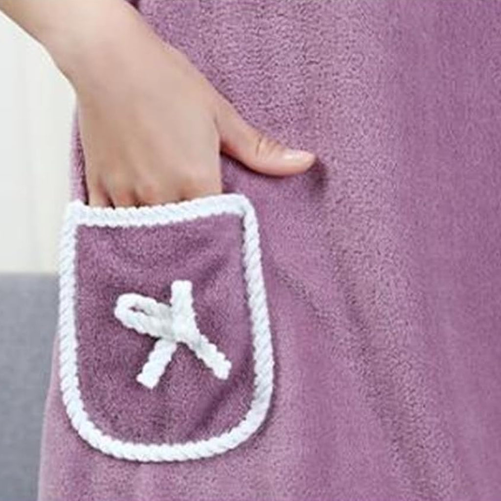 Women's Bath Towel Sauna Tunic Spa Pareo Shoulder Bathrobe Large