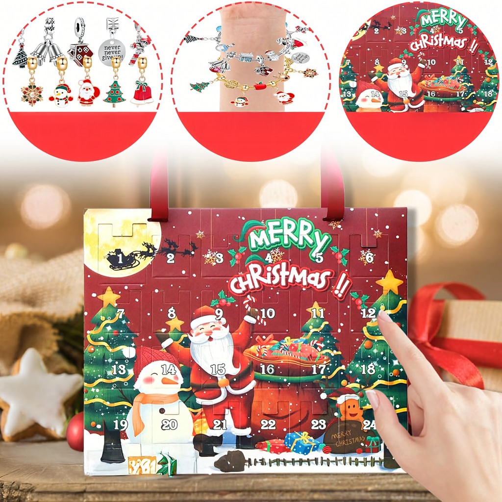 Advent Calendar Jewelry Bracelets Charms 24 pcs DIY Gift