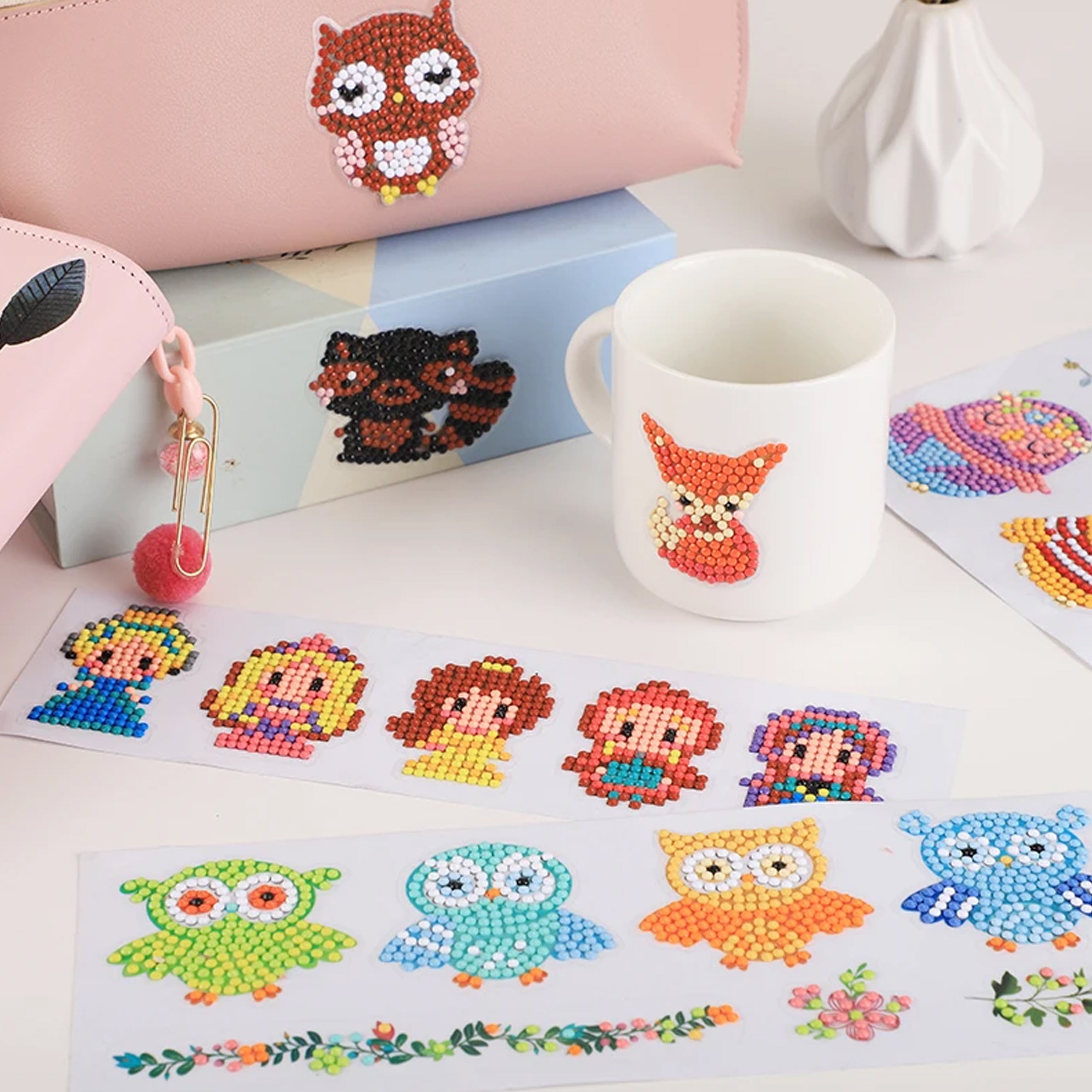 Teemanttikand, teemantkleebised, 5D mosaiikpulgad lastele, komplekt