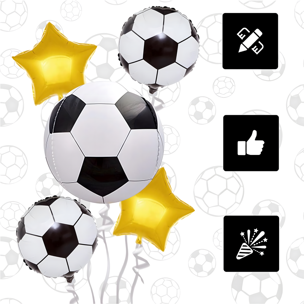 Jalgpalli õhupallide komplekt sünnipäevapeoks, pall 5 tk