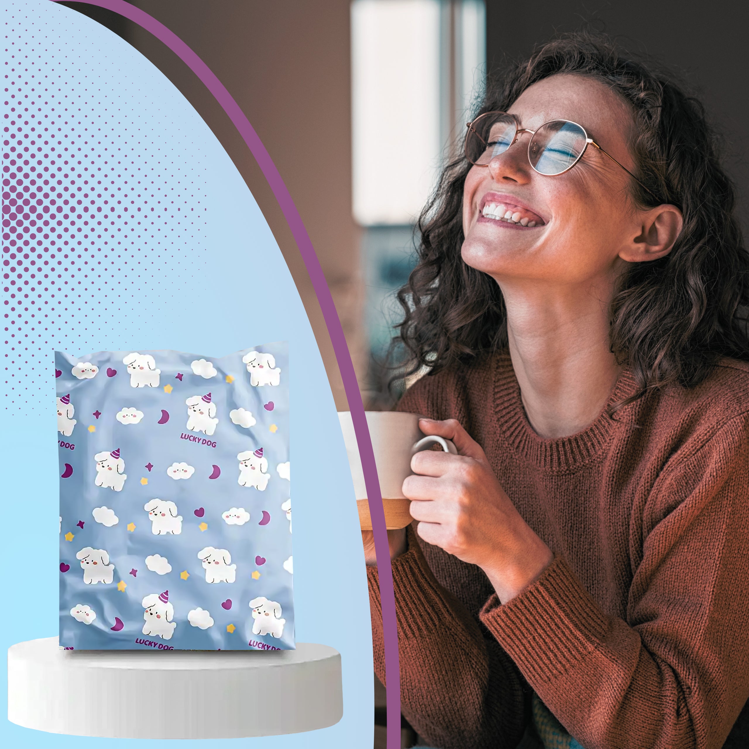 KULLERI FOOLIUMPAKID TUGEVAD FOOLIUMÜMBRIKUD 310X420 LUCKY DOG 50 tk