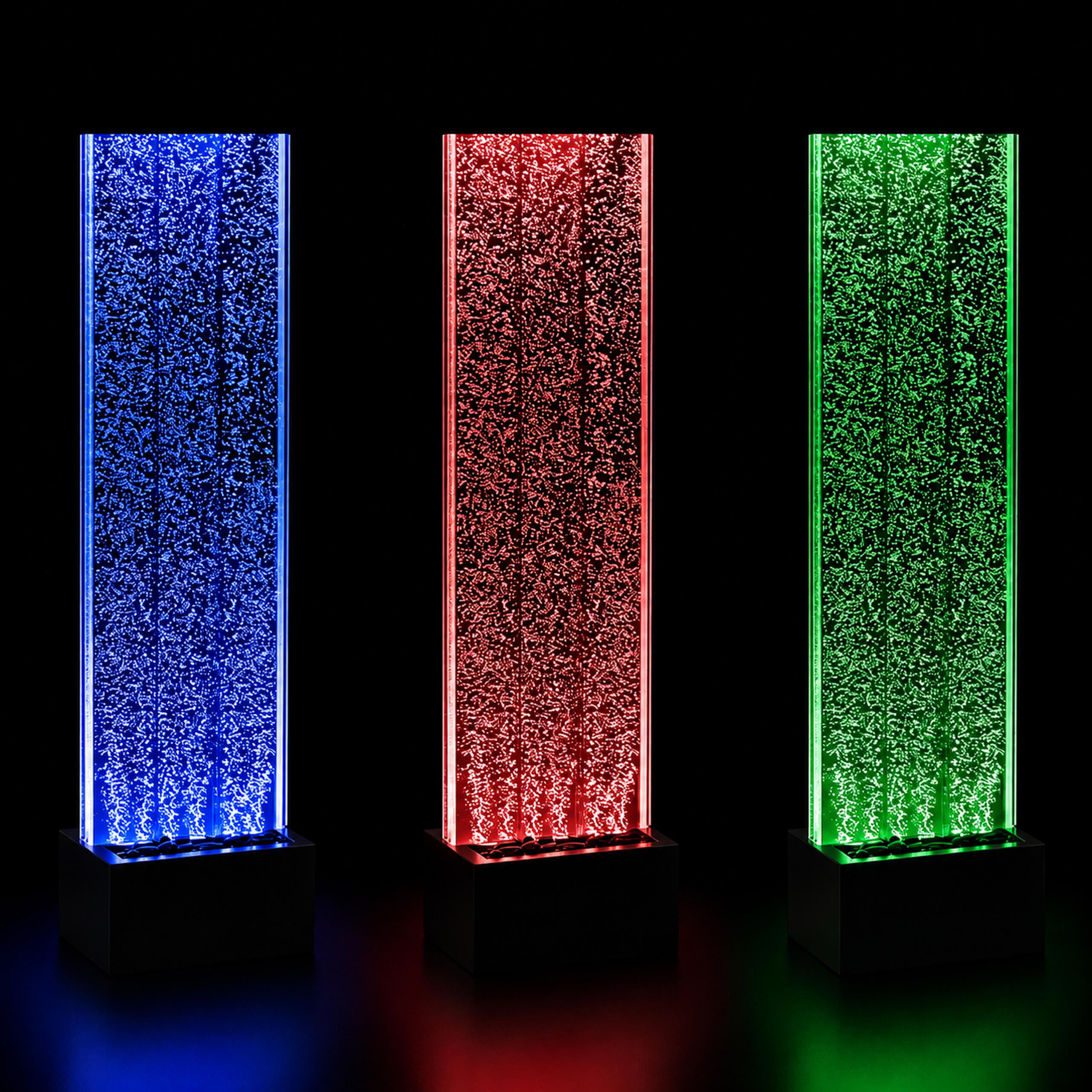 Freestanding Water Bubble Wall Fountain LED RGB Colors 150x39x26cm