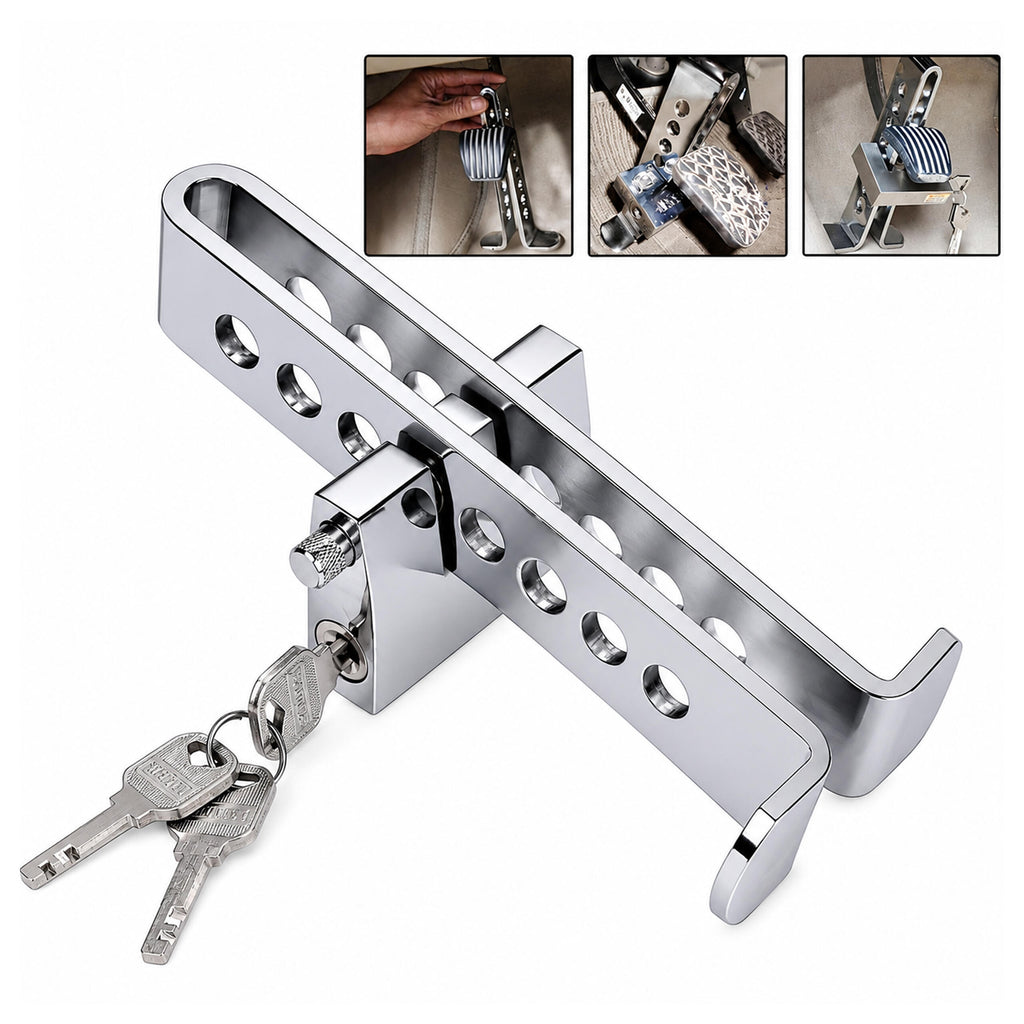 Steel Anti-Theft Clutch and Brake Pedal Lock for Car