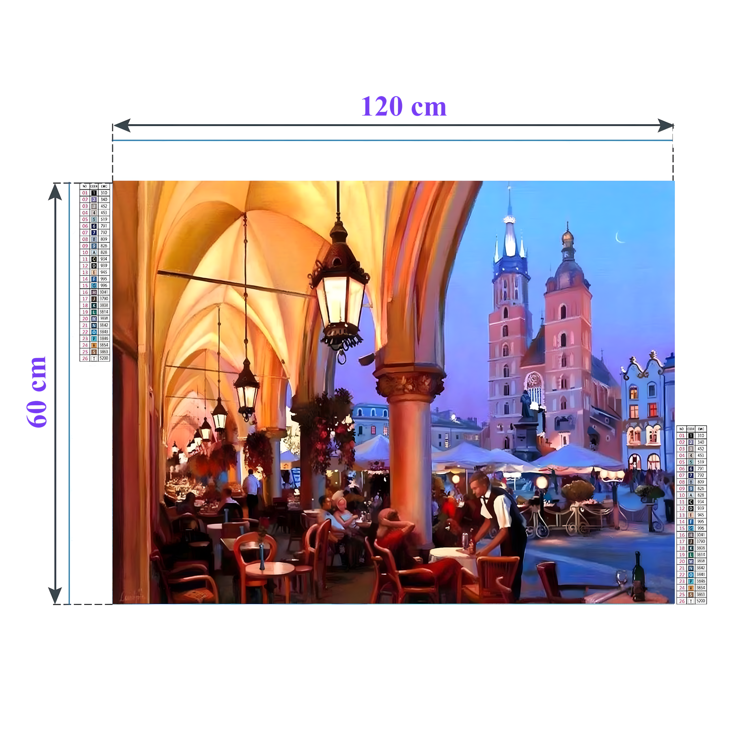 SUUR TEEMANTTIKAND 120x60 Teemantmaal Teemantmosaiik XXL KOMPLEKT