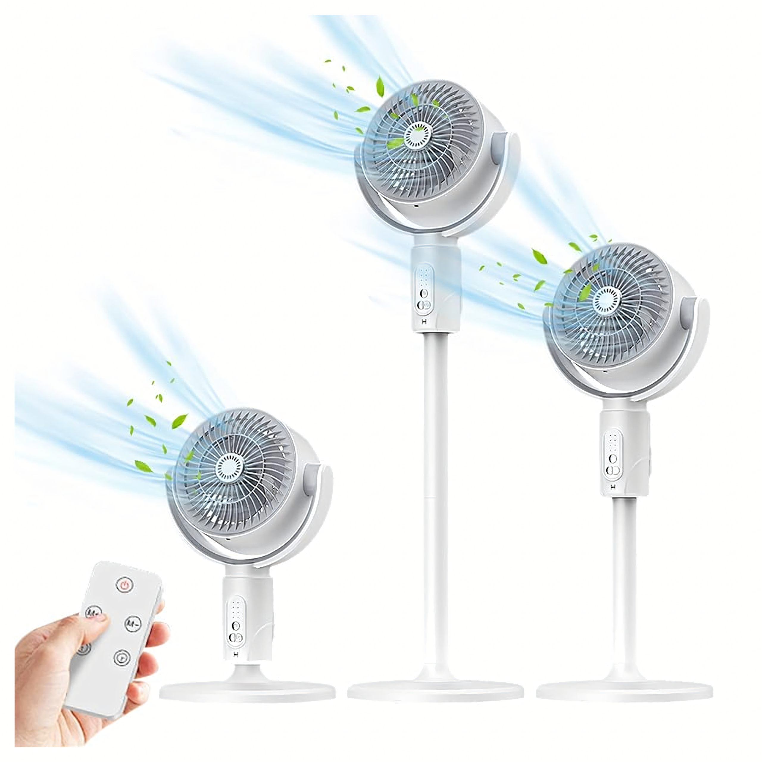 96 tk. Juhtmevaba põrandaventilaator, terrassile, põrandale, kontorisse, kaugjuhtimispuldiga