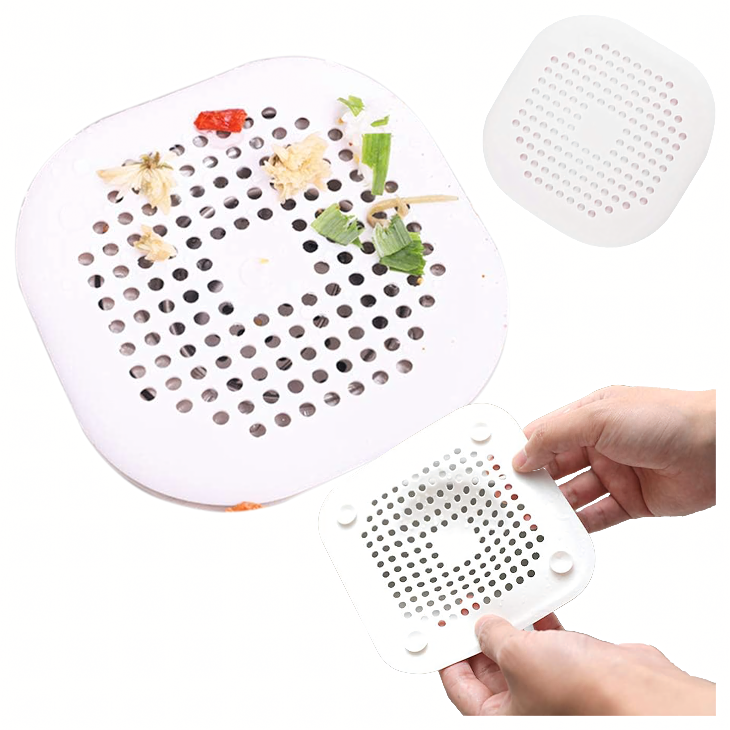 Silicone Strainer for Sink, Bathtub, Washbasin, Drain Filter, Hair Catcher