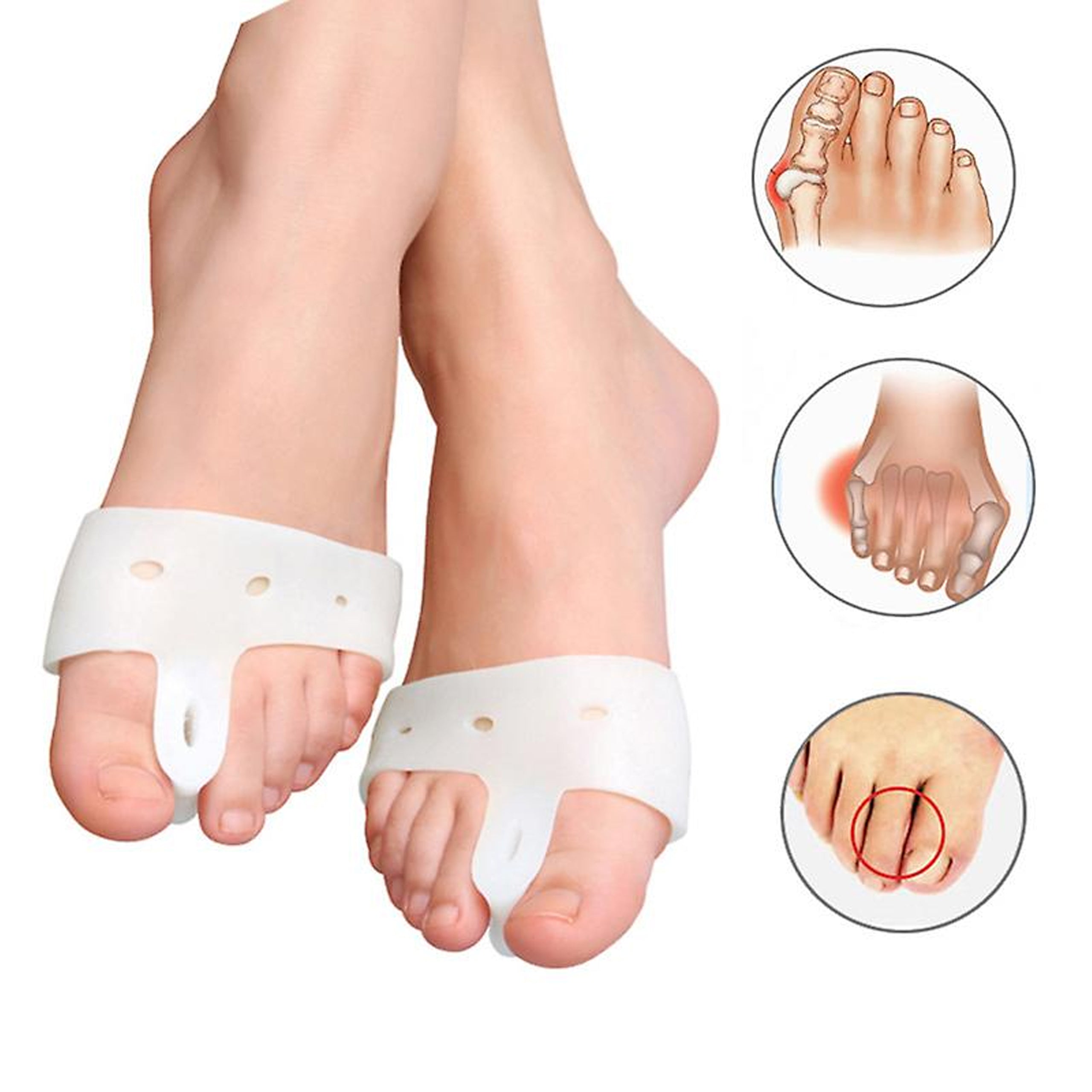 Silikoonist kiil kattega Halluxy halluxi eraldaja komplekt 2 tk