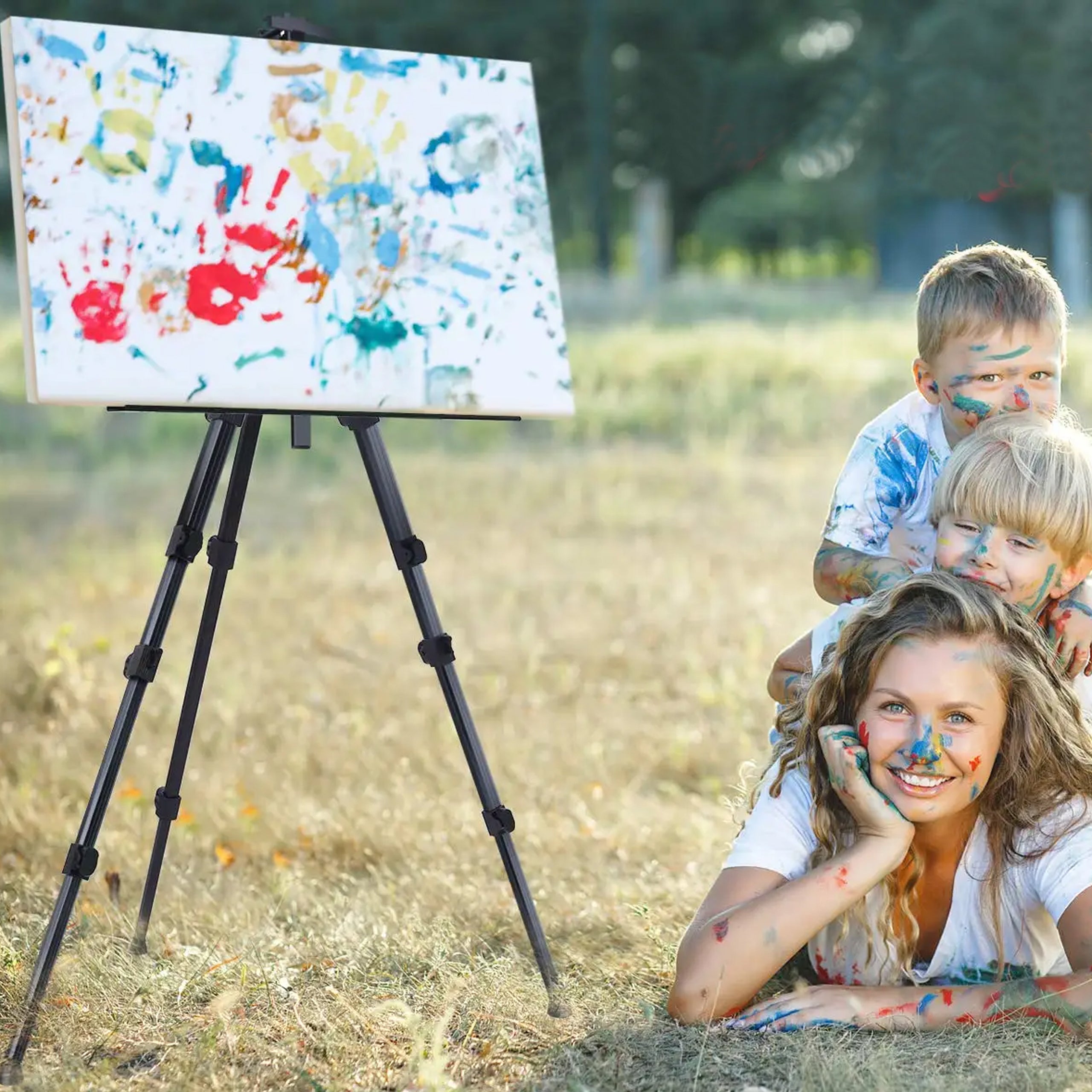 Alumiiniumist välitingimustesse mõeldud maalimisalus 155cm kattega suur kokkupandav tugev