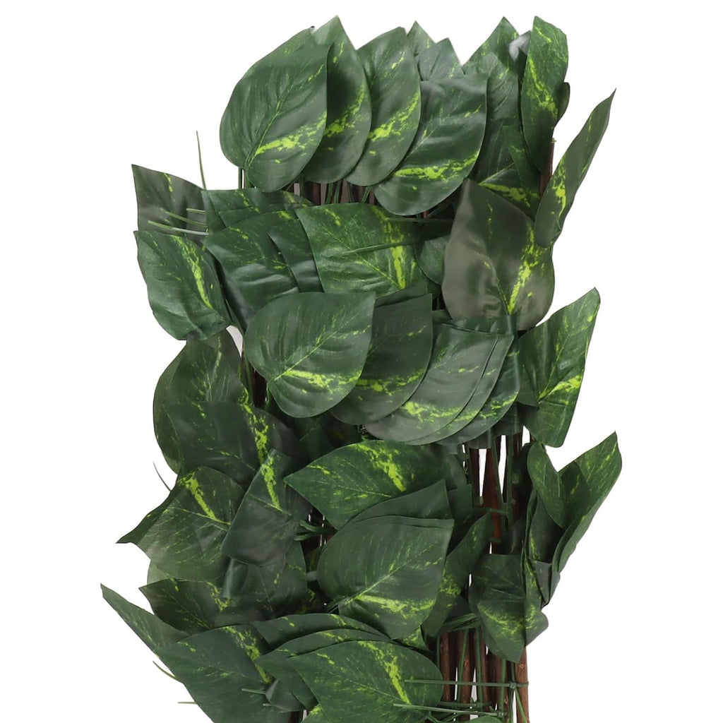 Openwork Trellis with Artificial Leaves Cover for Balcony Terrace Ivy 290x60 cm