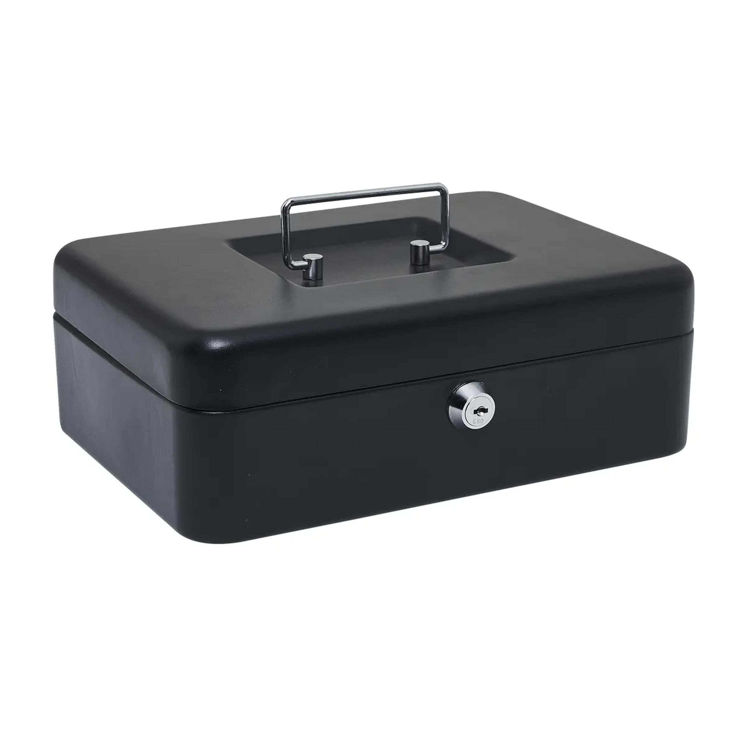 Metal Cash Box with Key Lock for Coins and Banknotes