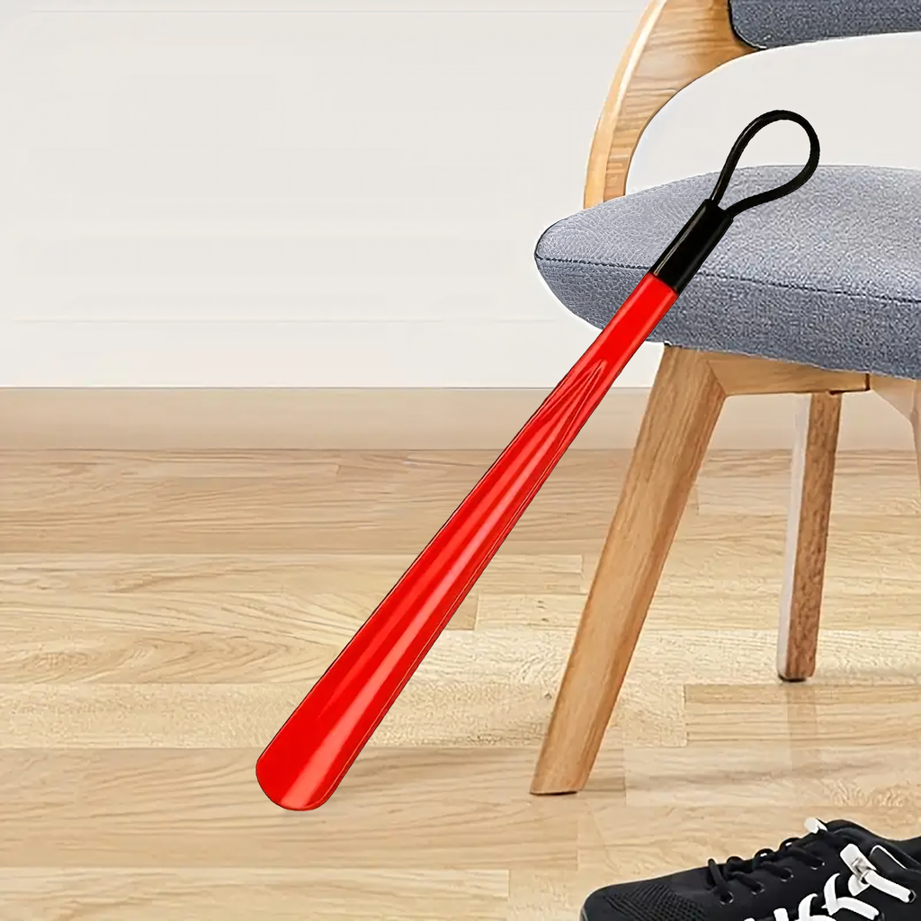 Shoehorn Plastic Red 48 cm Long with Hook