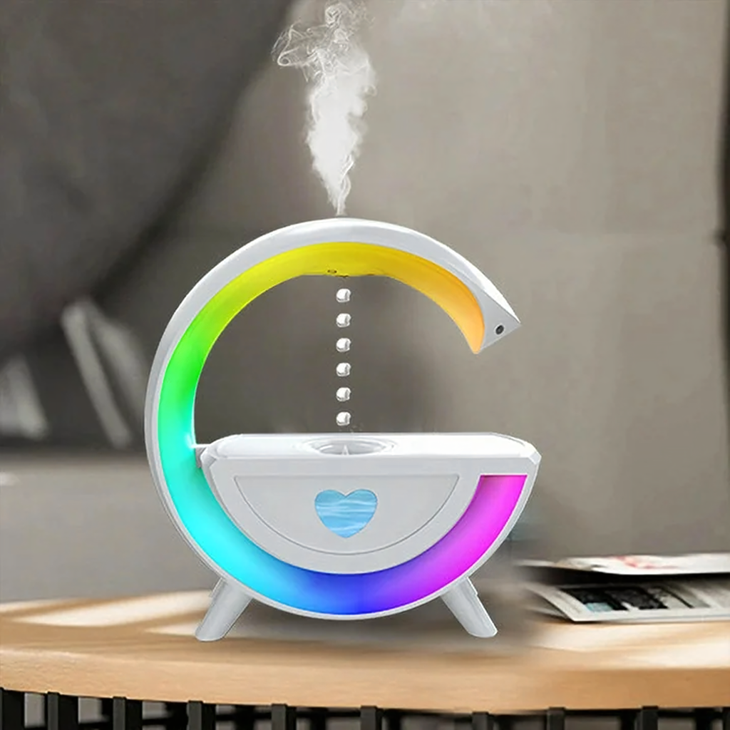 Antigravitatsiooniline õhuniisuti aroomiteraapia öövalgusti RGB kõlariga