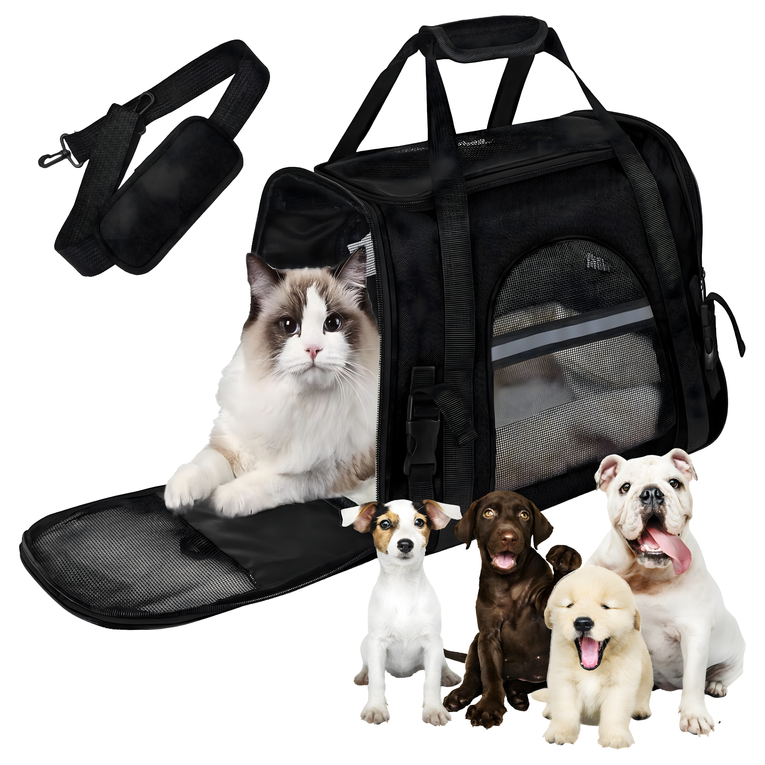 Suur loomade kandekott koerale, kassile, küülikule autosõiduks