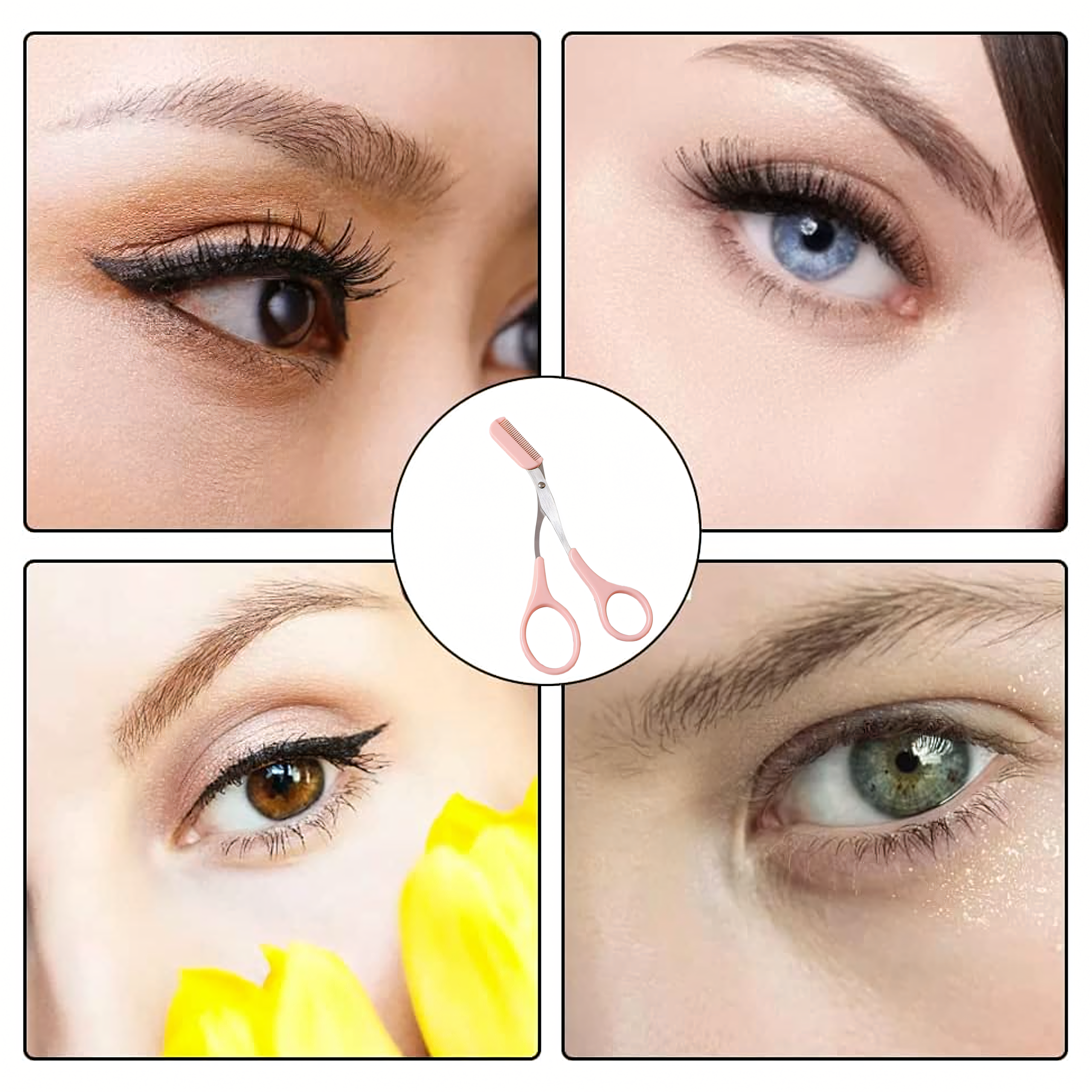 Käärid kulmude lõikamiseks, modelleerimiseks ja kohendamiseks kammiga 12.5 cm