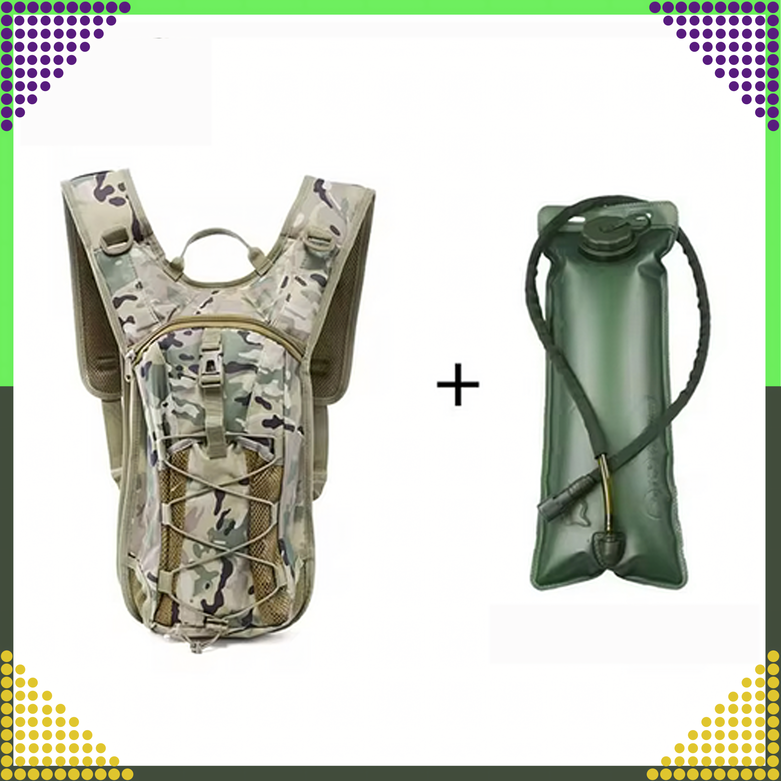 Hydration Mountain Bicycle Backpack with 3L Survival Water Bag