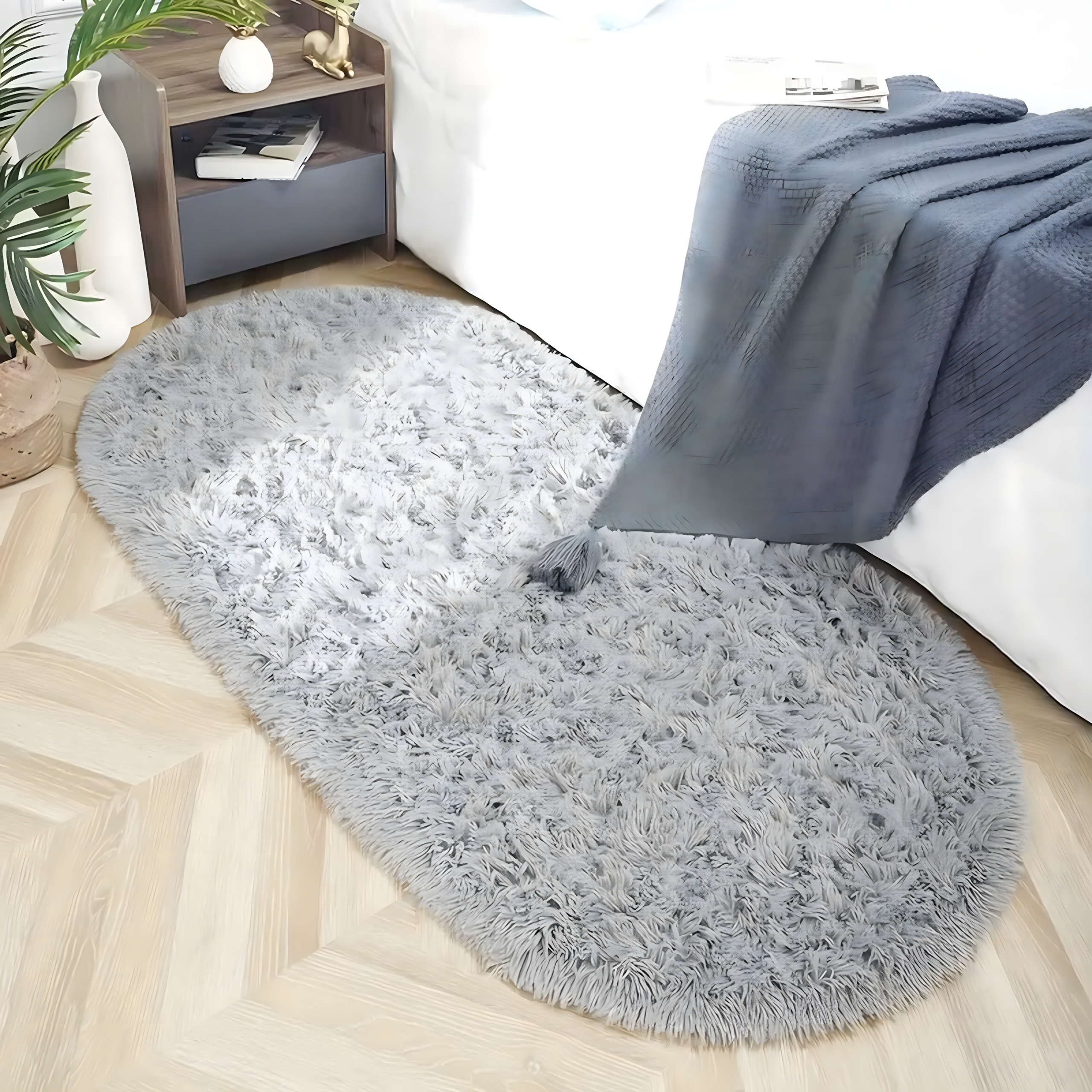 Soft Plush Shaggy Carpet Dense Woolly Large Fluffy for Living Room 160x60cm