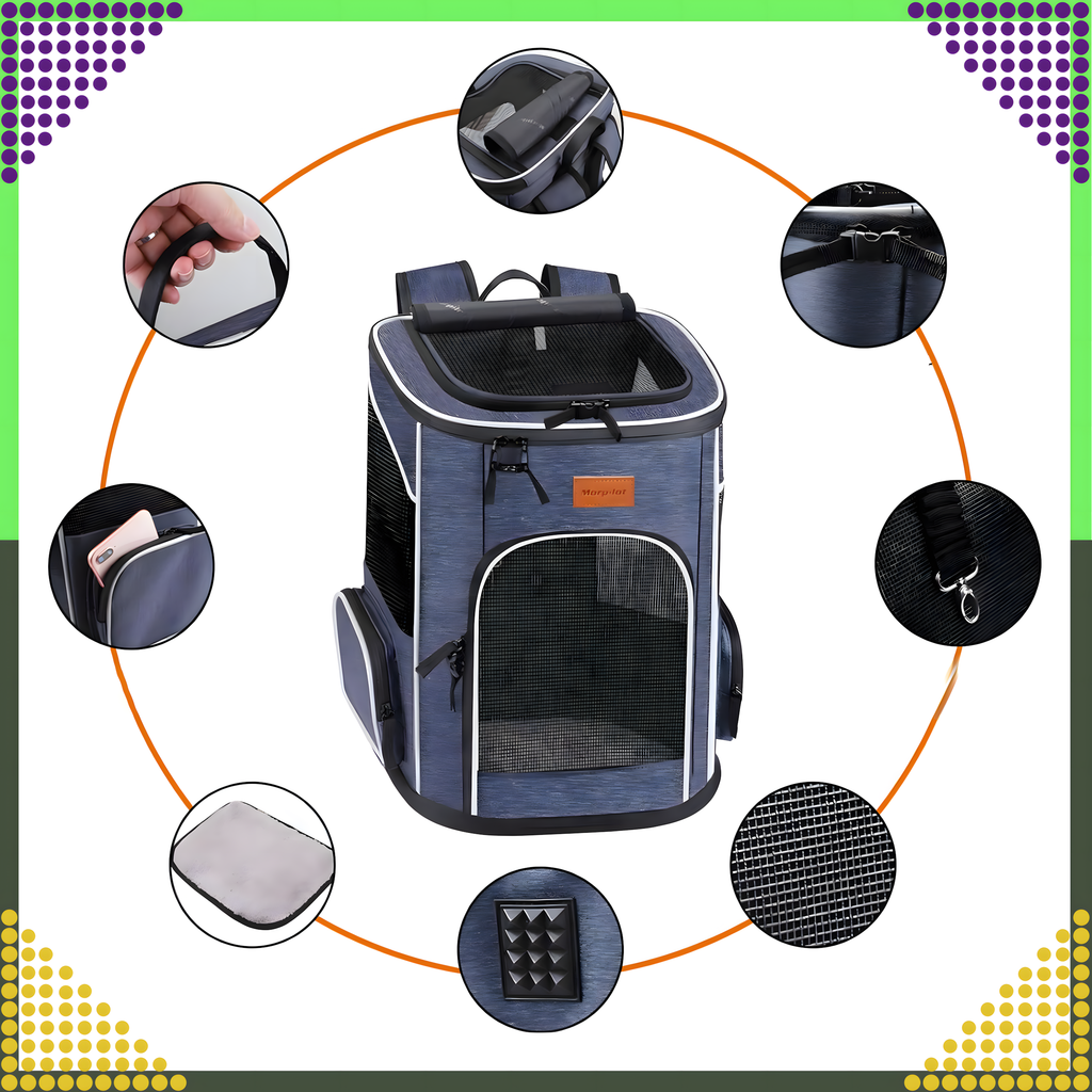 Seljakott kassile ja koerale, õhutatav transpordikott, suur loomakandja