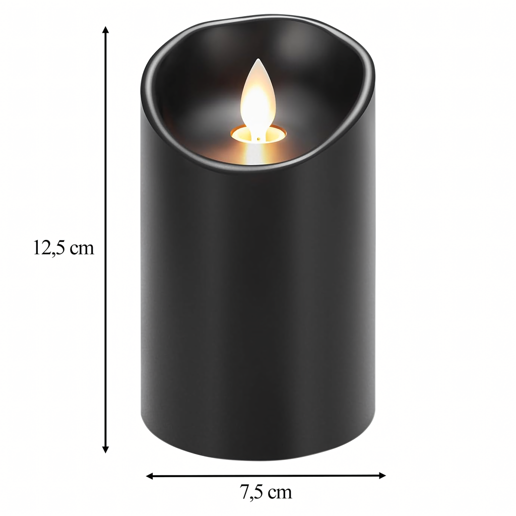 120x Küünlasisu Patareitoitel küünal Led-küünal 12.5 cm Leegi efekt