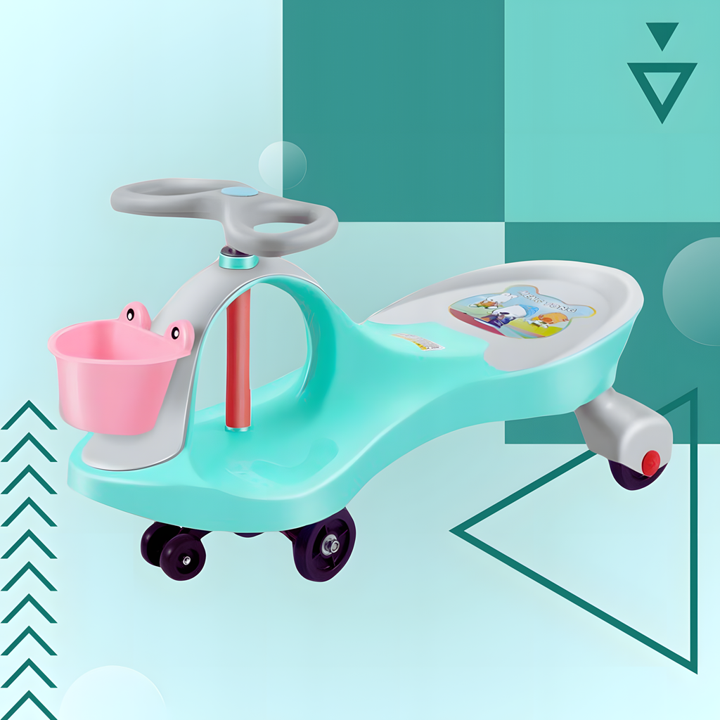 Lastele mõeldud tasakaalu ja kiikumisega Ride On lükatav auto gravitatsioonisõiduk