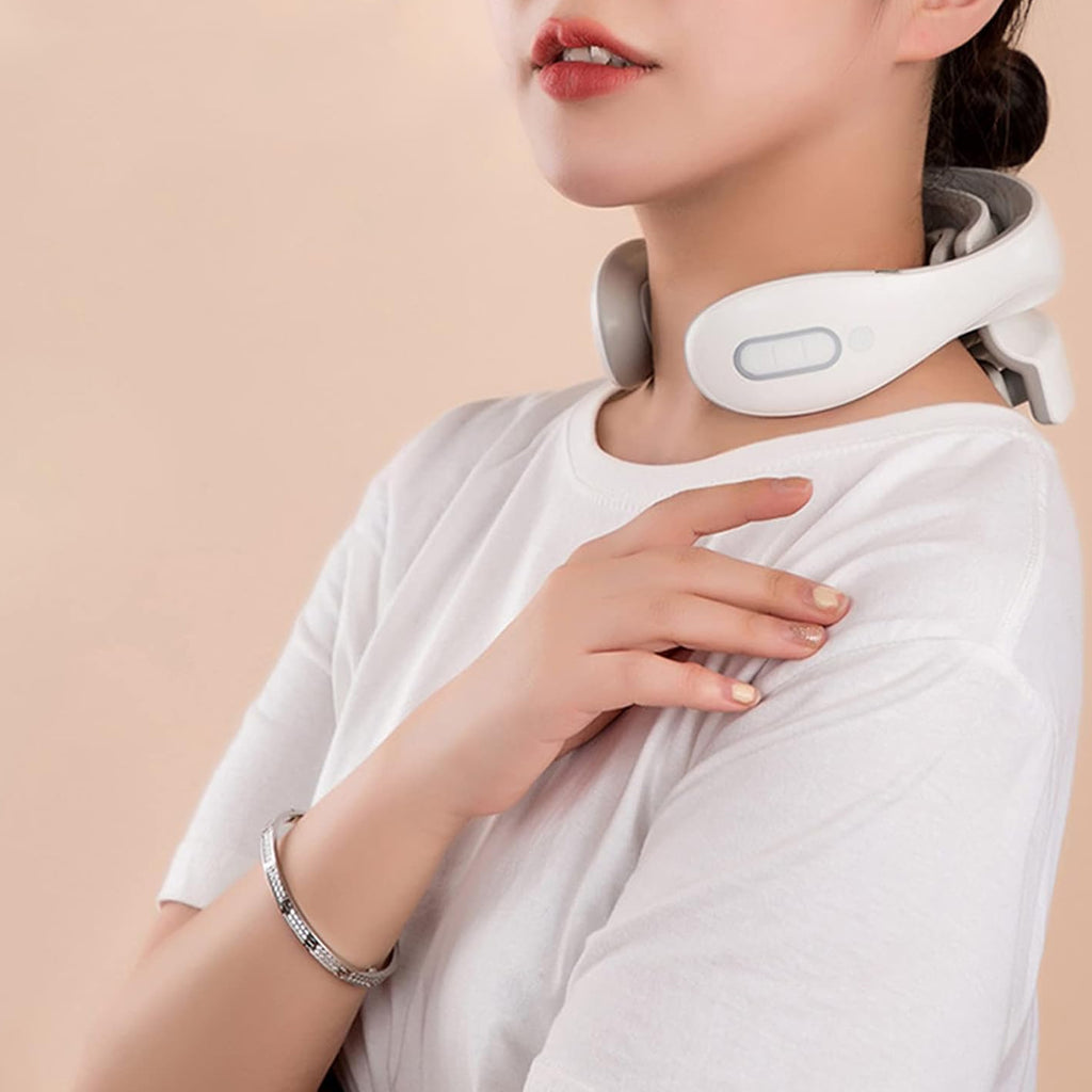 Wireless Pulsating Neck and Back Massager with Heating and EMS