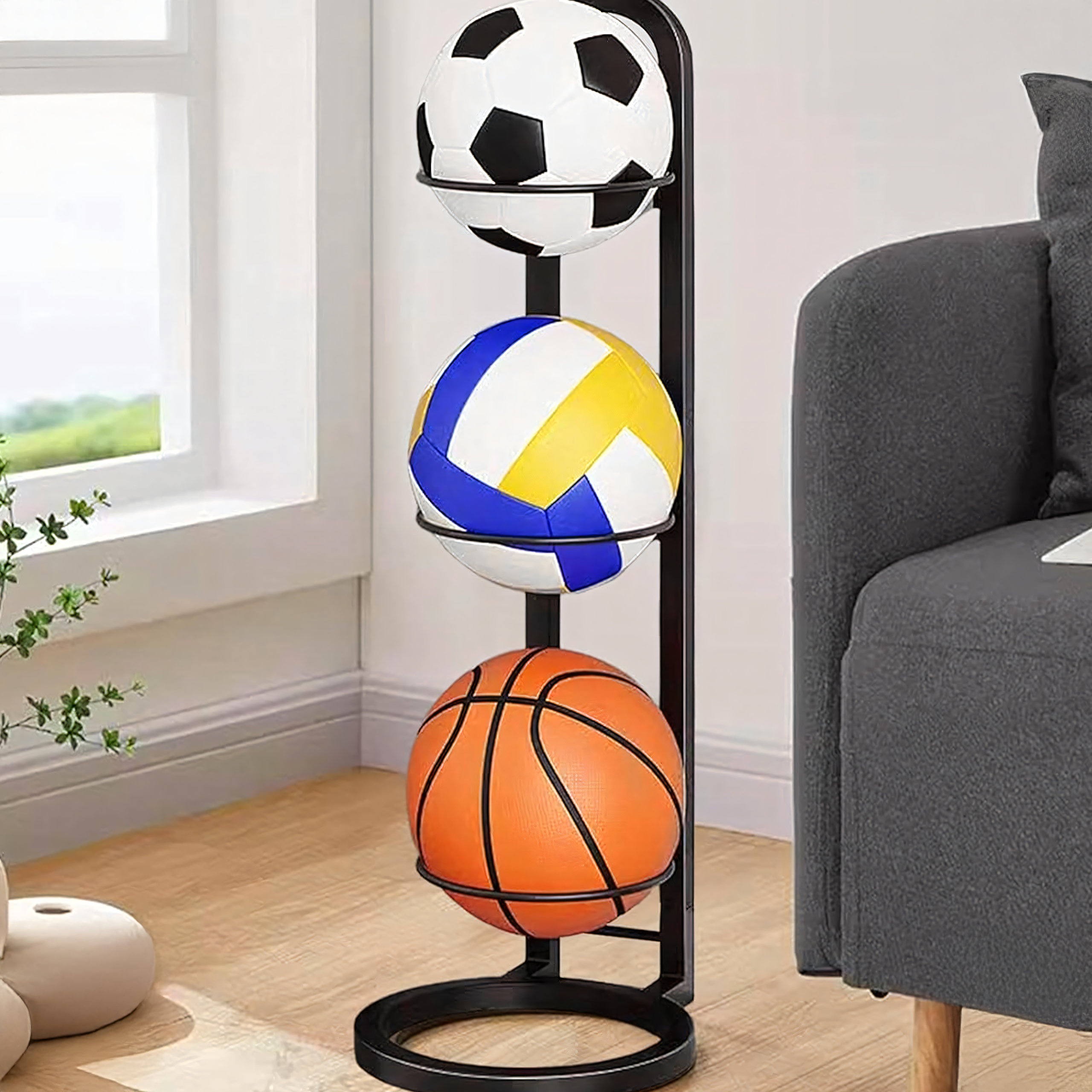 Pallialus 3 pallihoidja ja riiuliga metallist organiseerija