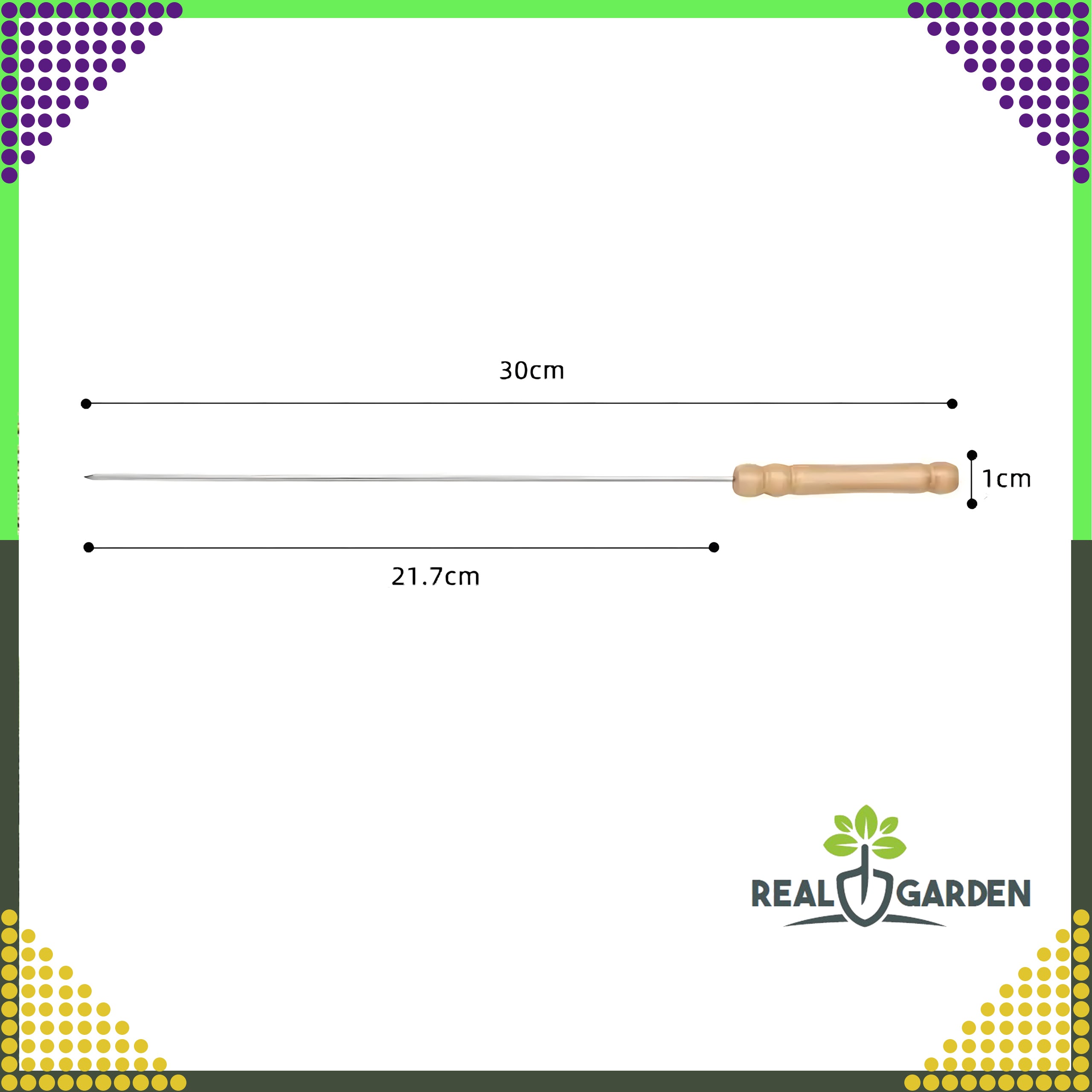Metallist grillvardad 10 tk 30 cm (F11)