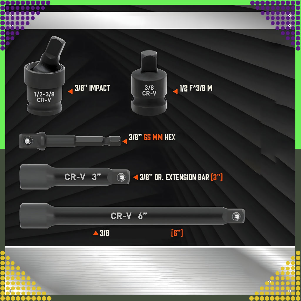 3/8" löökpadrunite komplekt, 50 tk