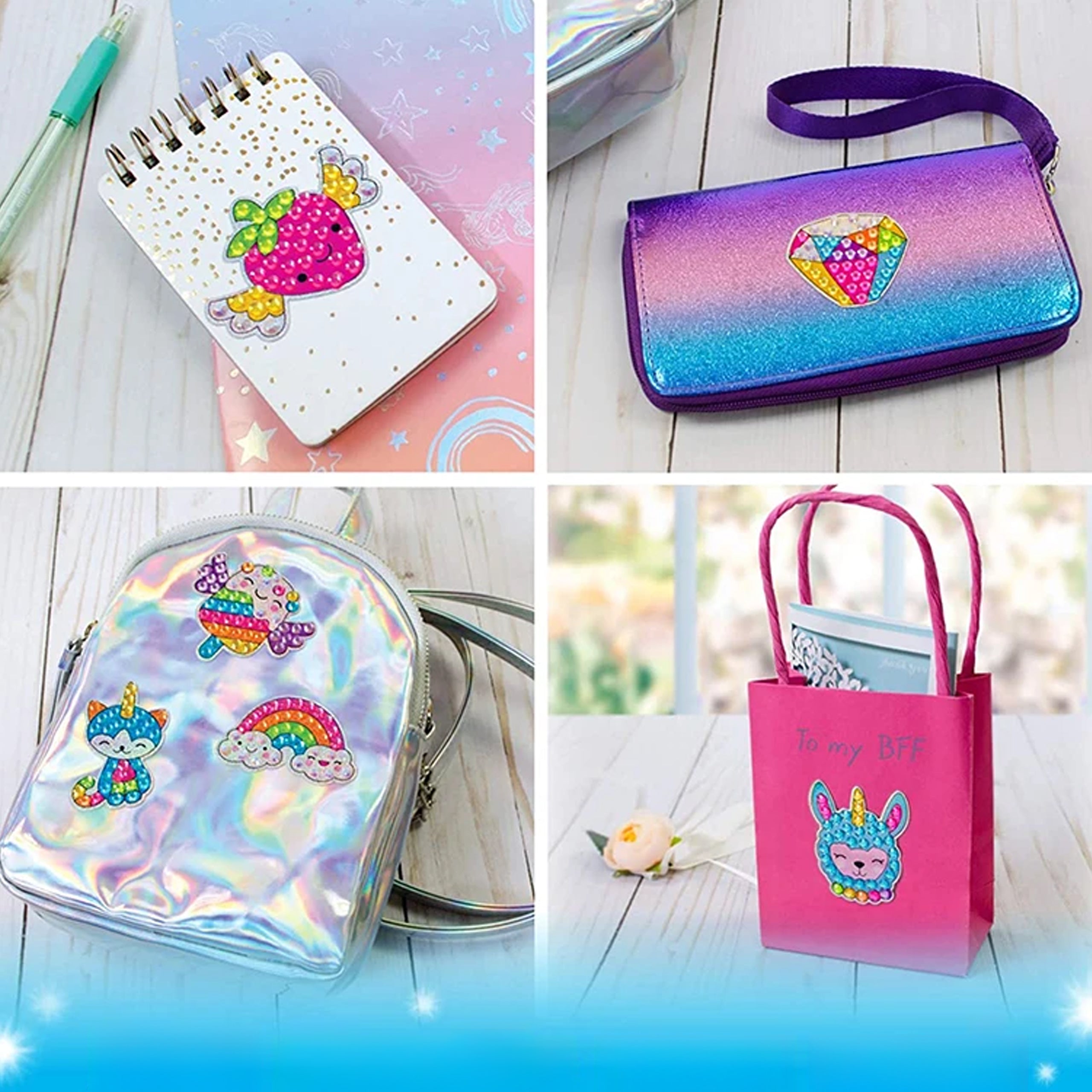 Teemanttikand, teemantkleebised, 5D mosaiikpulgad lastele, komplekt