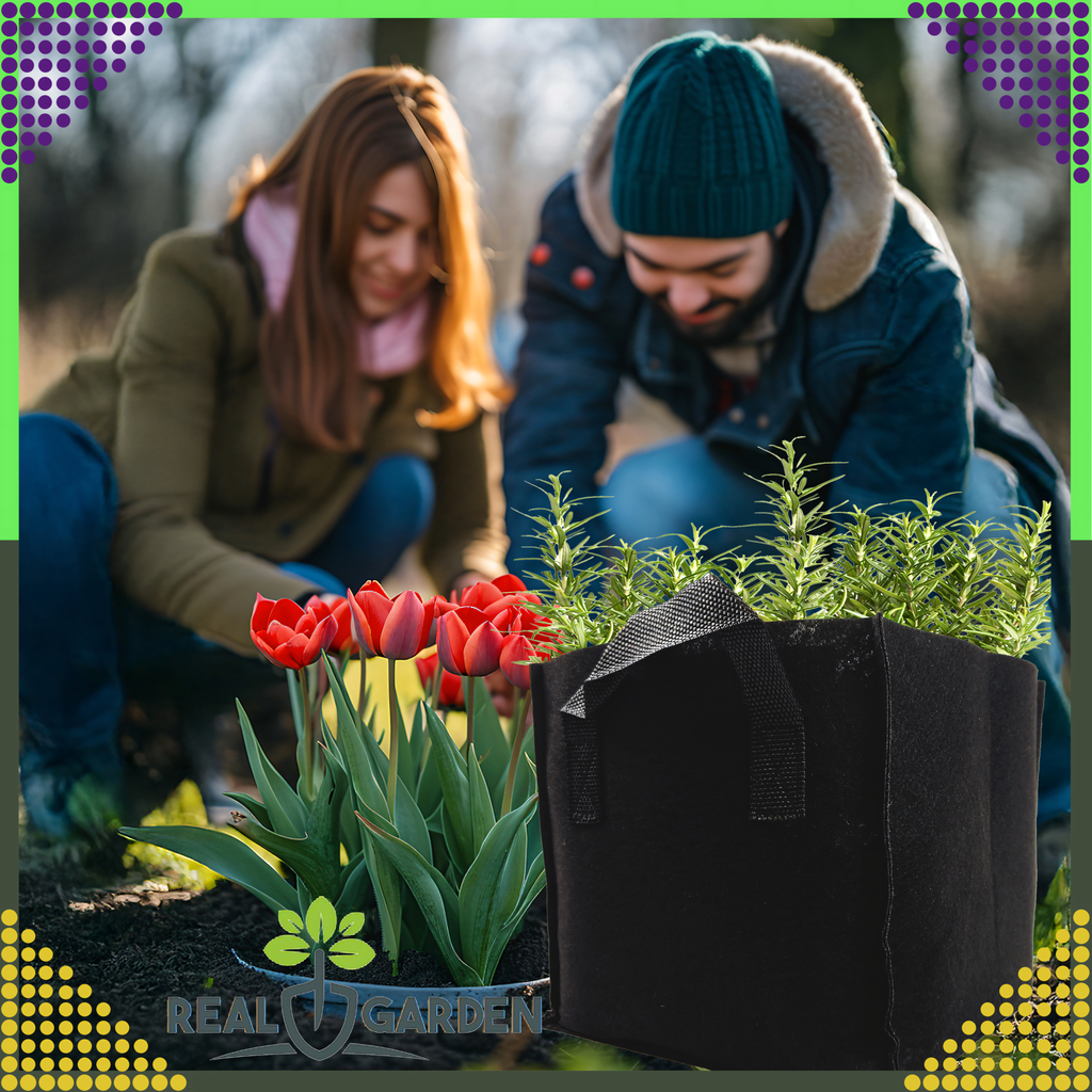 Wicker Planting Bag Pot for Growing Vegetables and Flowers 26.5L