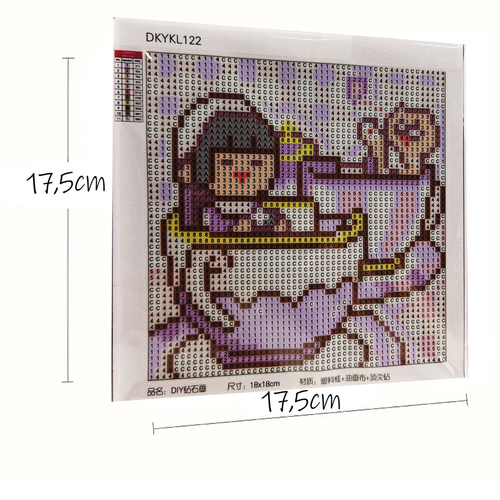 Teemanttikand 17.5x17.5 Teemantmaal Mosaiik Teemantpilt raamiga