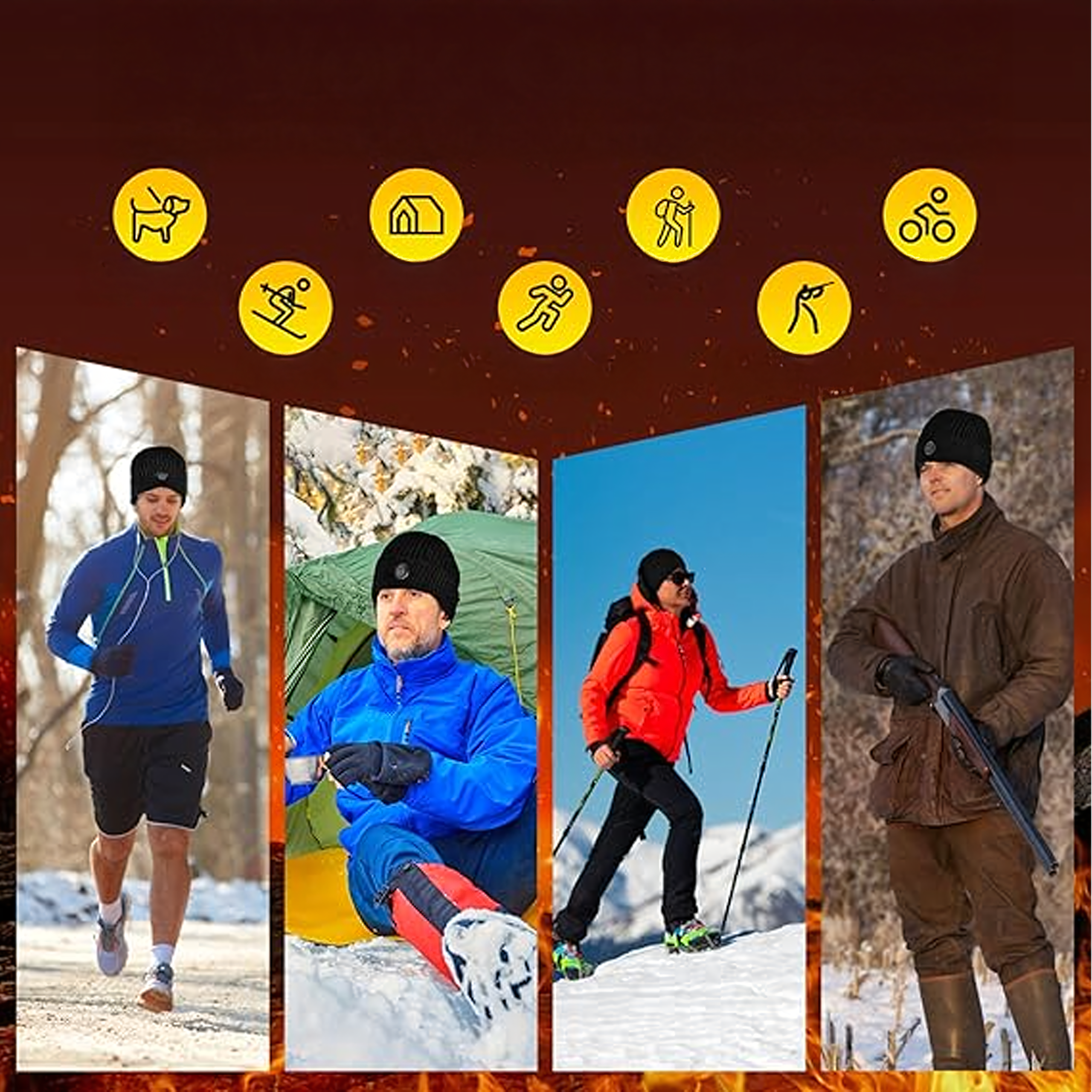 Soojendusega talvine elektriline müts + Powerbank