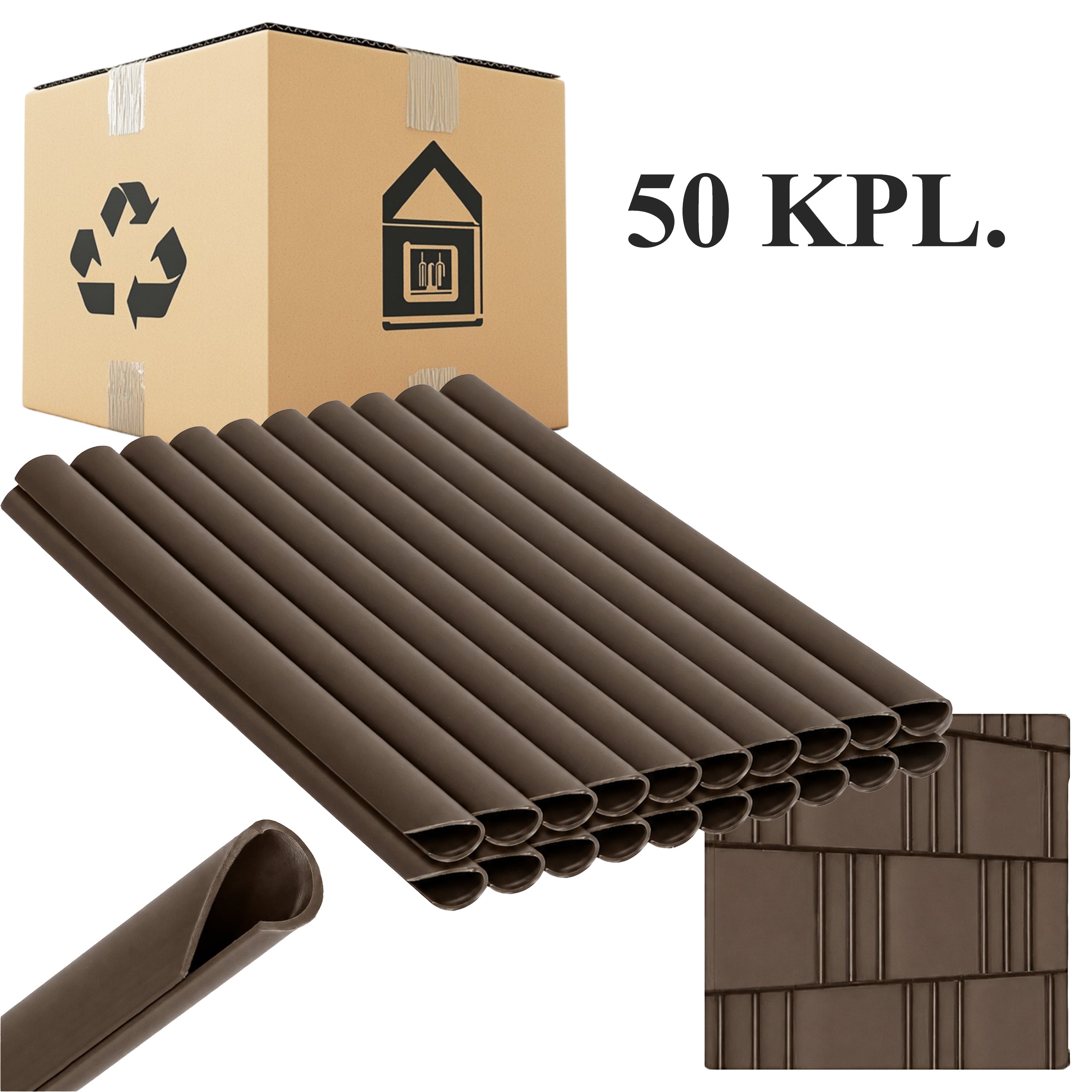 Brown Garden Fence Tape Clips 19cm 20 pcs